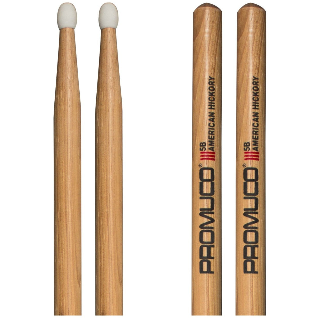 Promuco American Hickory Drumsticks 5B Nylon Tip Pair