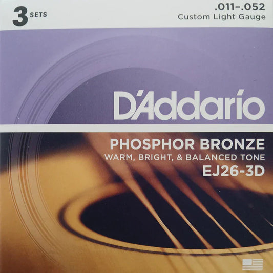 D'Addario guitar strings multipack sets showing genuine branded packaging