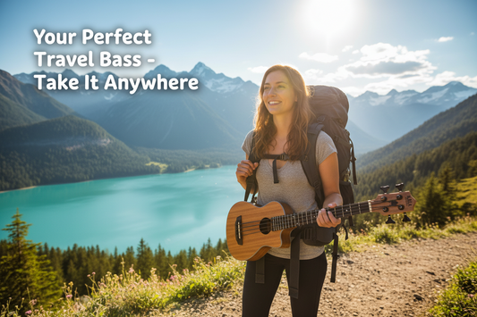 Kala Scout travel bass ukulele showing compact size and portable design