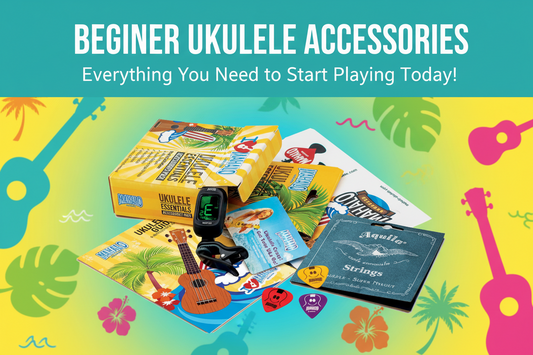 Mahalo Ukulele Essentials Accessory Pack with tuner, strings, picks, and tutor book