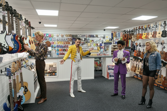 What If the Legends of the 80s Walked Into Music Bits?