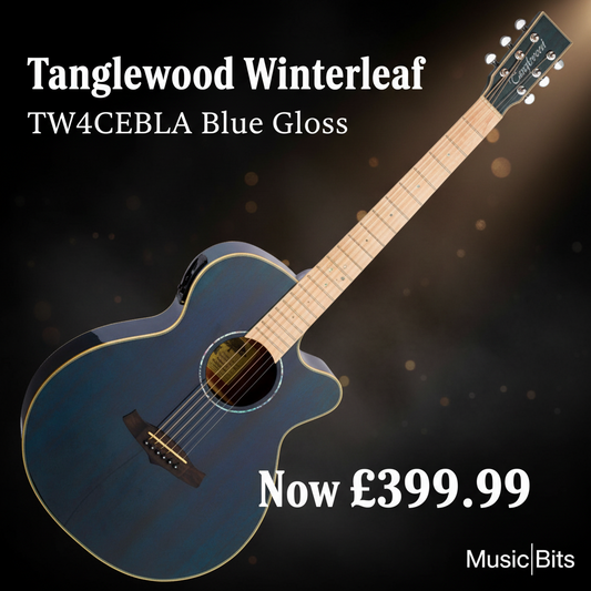 Tanglewood Winterleaf TW4CEBLA Review: The Blue Electro-Acoustic Guitar That Turns Heads on Stage and at Home