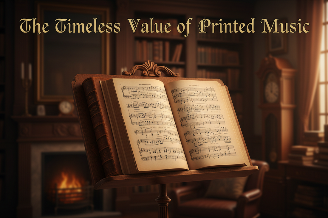 Printed sheet music books compared to digital tablet for musicians