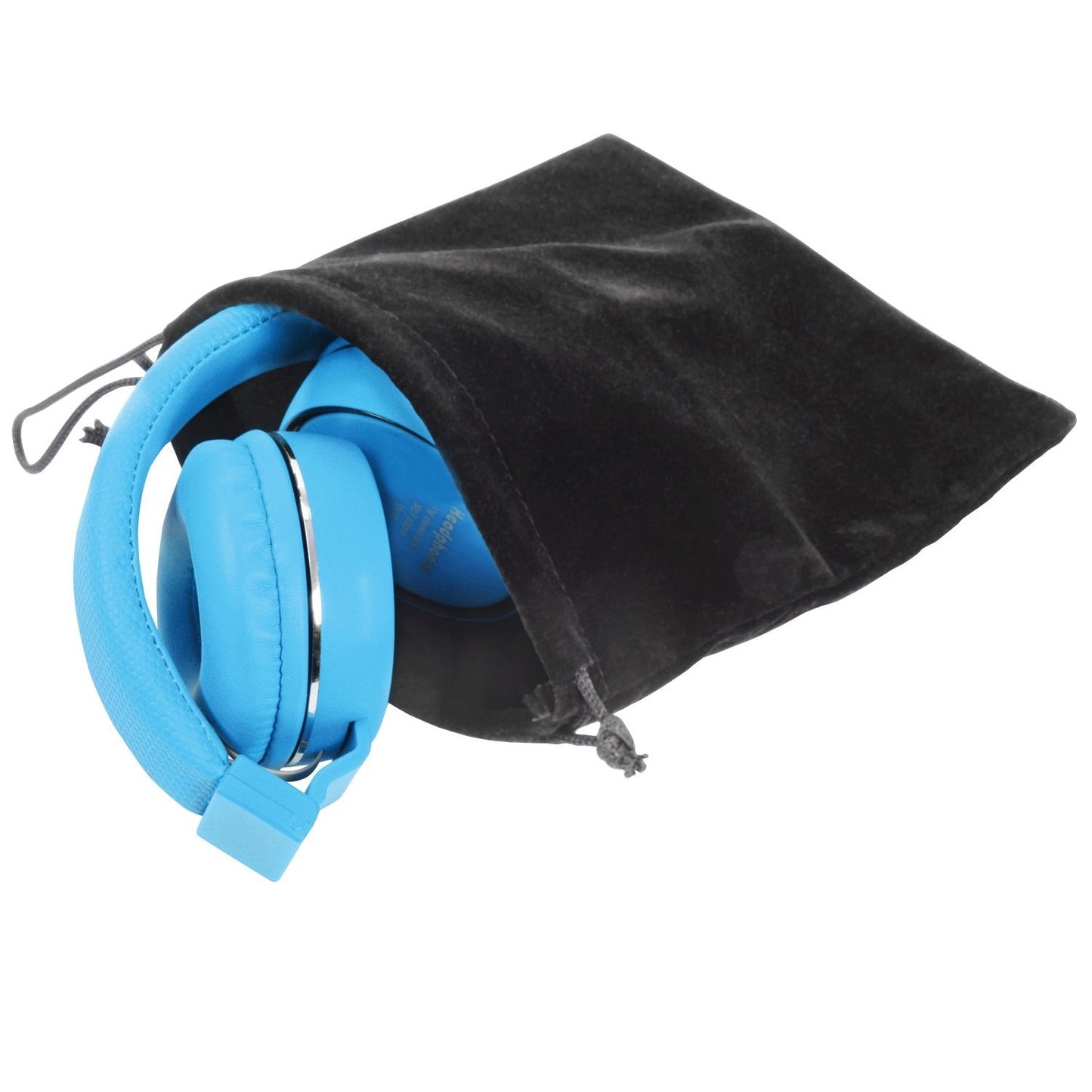 BT Bluetooth Headphones WIRELESS RECHARGABLE Music SD Card Slot BLUE