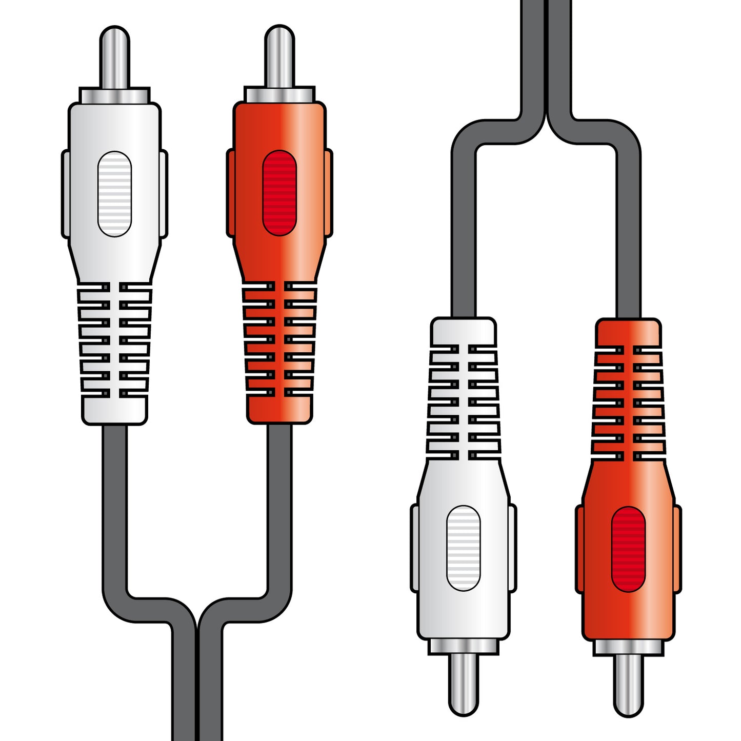 Pro Audio Cable 2 x RCA Plugs to 2 x RCA Plugs Leads 10 m