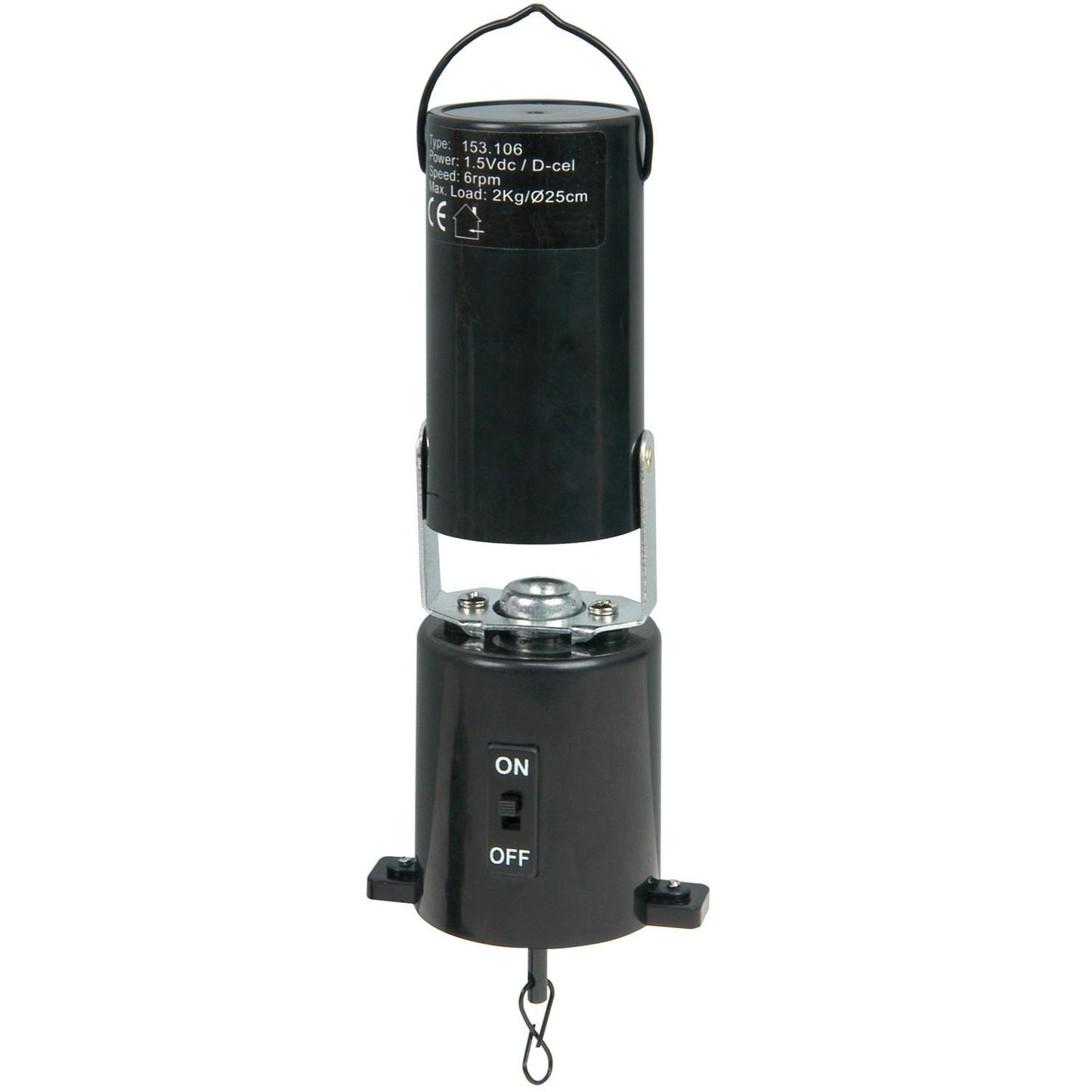 Mirror Ball Motor Battery Powered QTX Disco Party Light Effect