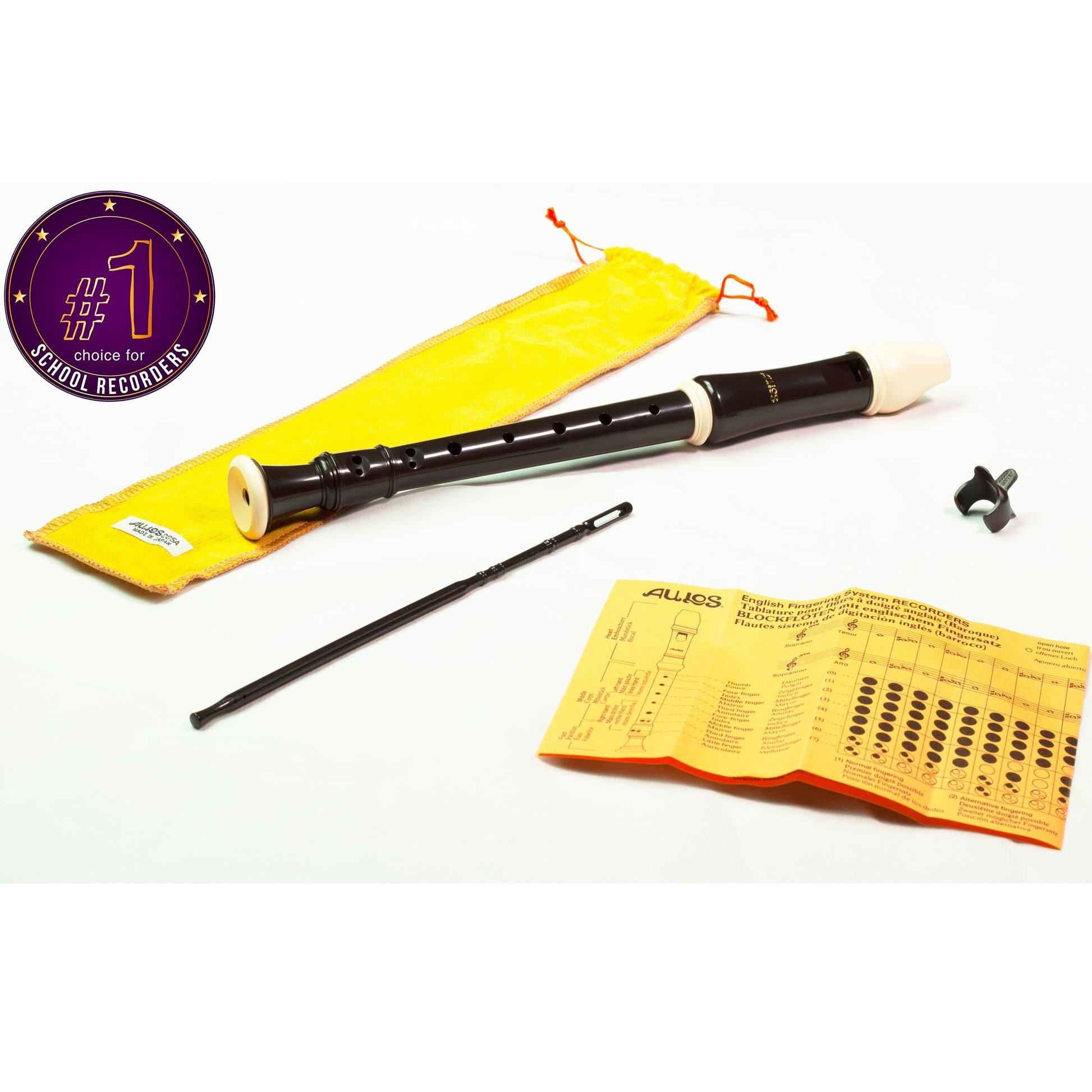 Aulos Descant Recorder 205A Robin Premium School Recorder