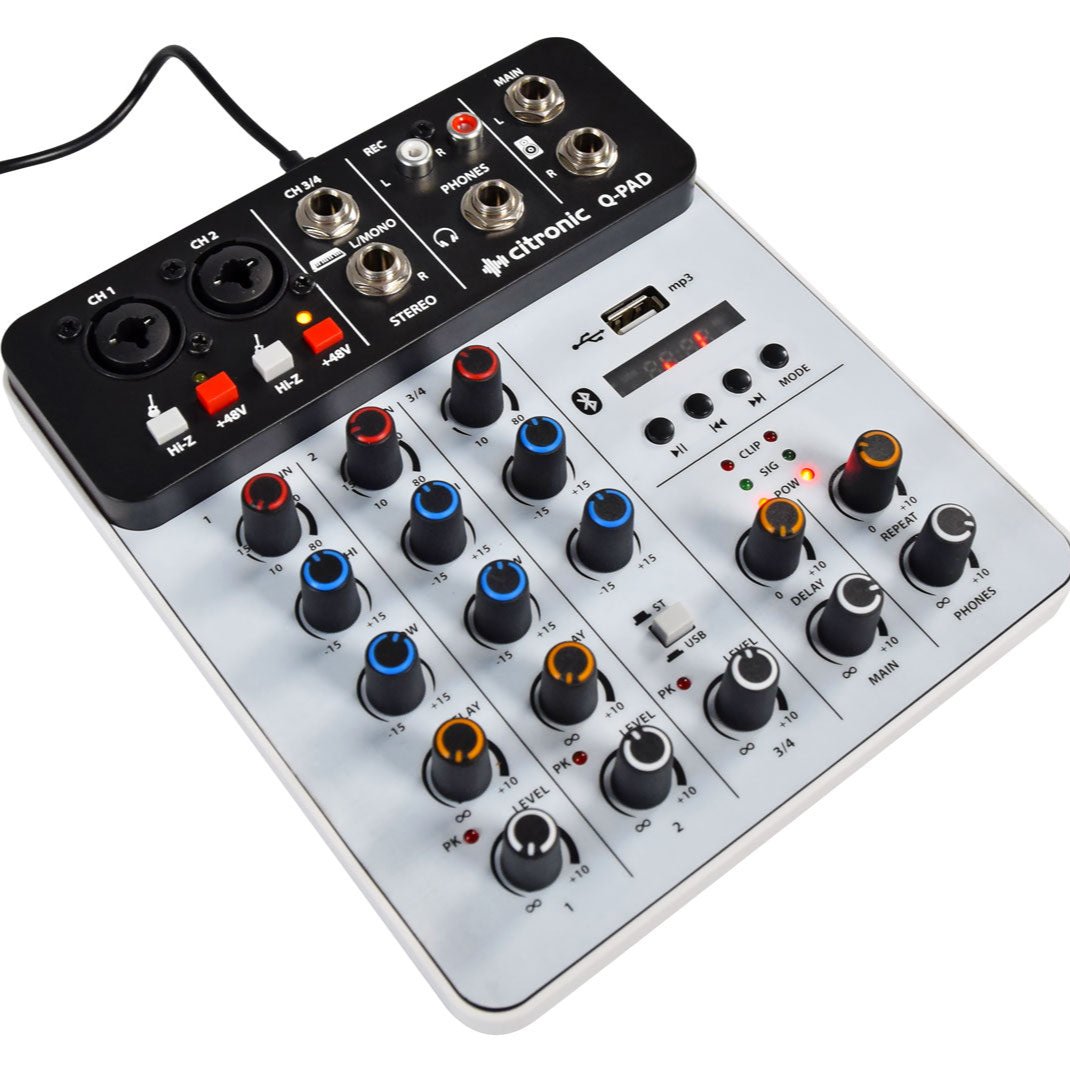 Citronic Q-PAD Mini Multifunction Mixer USB Bluetooth Audio Interface
