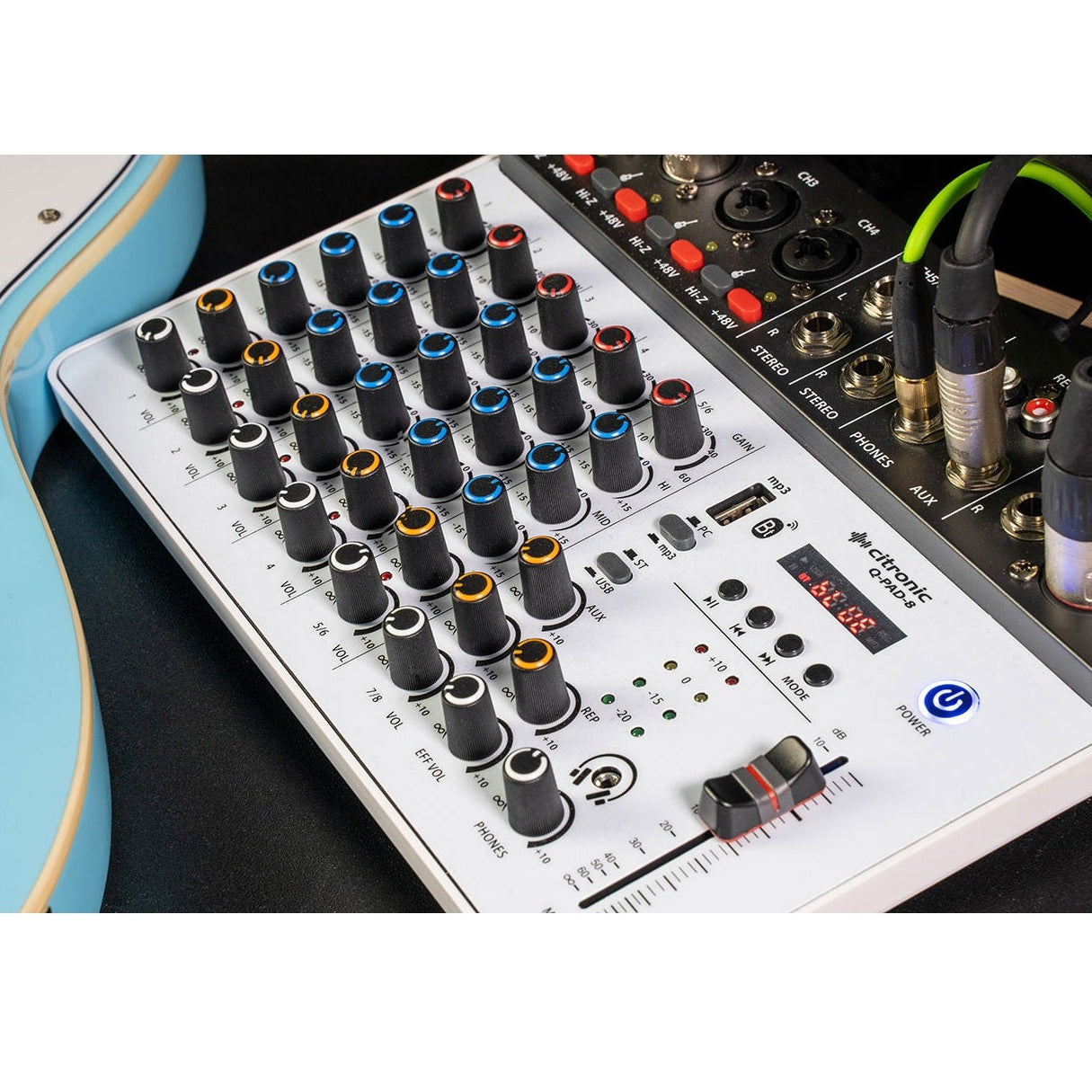 Citronic Q-PAD-8 Compact Mixer with USB BT and Audio Interface