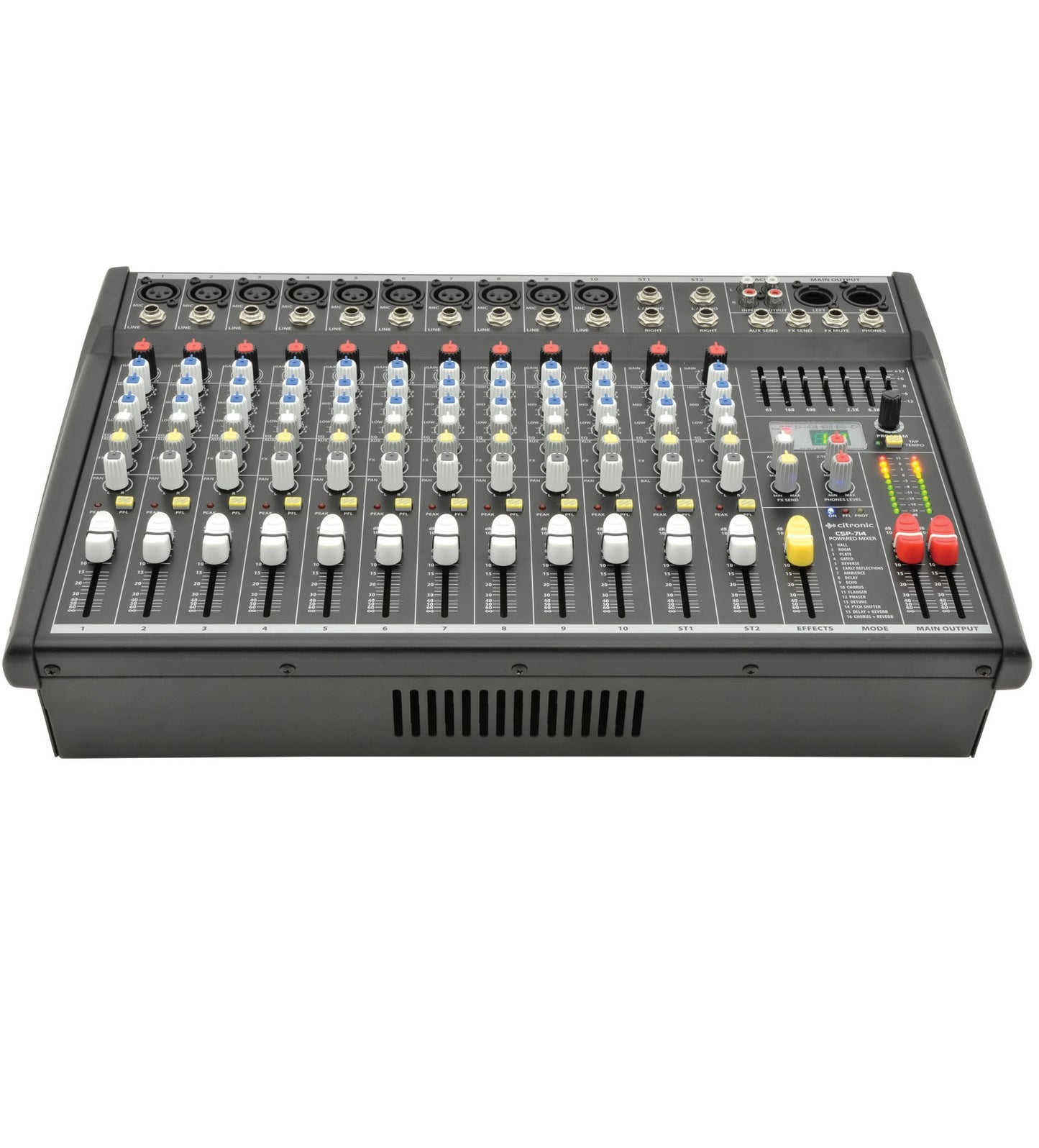 Citronic CSP-714 Compact Powered Mixer with DSP 14 input, 2 x 350W Amplifier