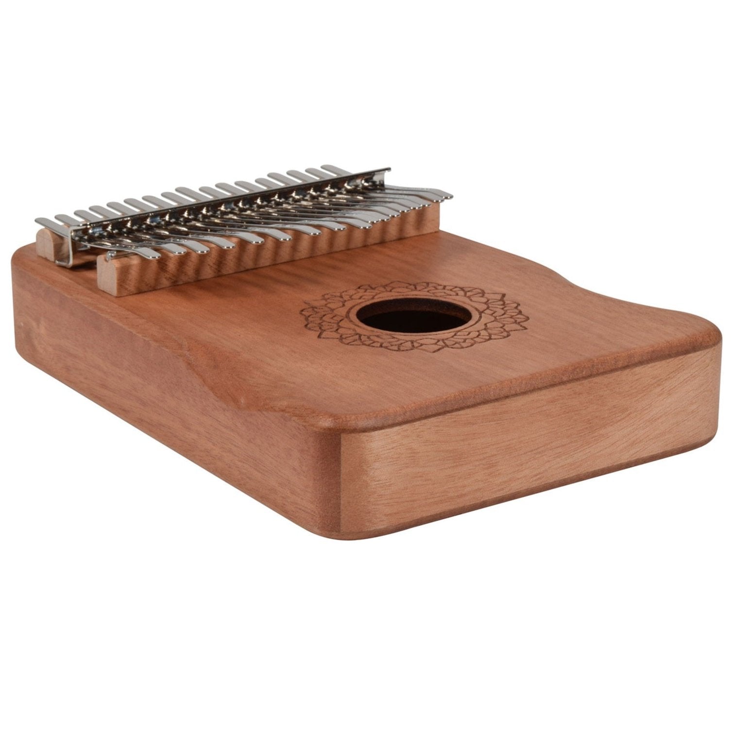 Chord Carved Wood Okoume Kalimba 17-key with Accessories & Bag