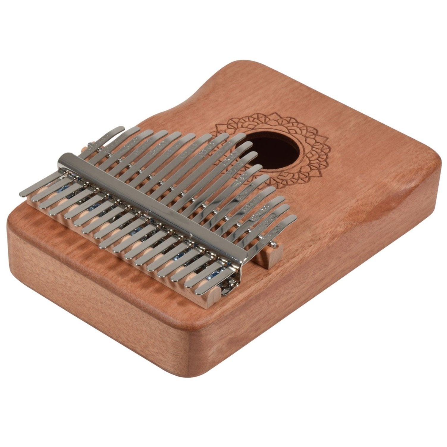 Chord Carved Wood Okoume Kalimba 17-key with Accessories & Bag