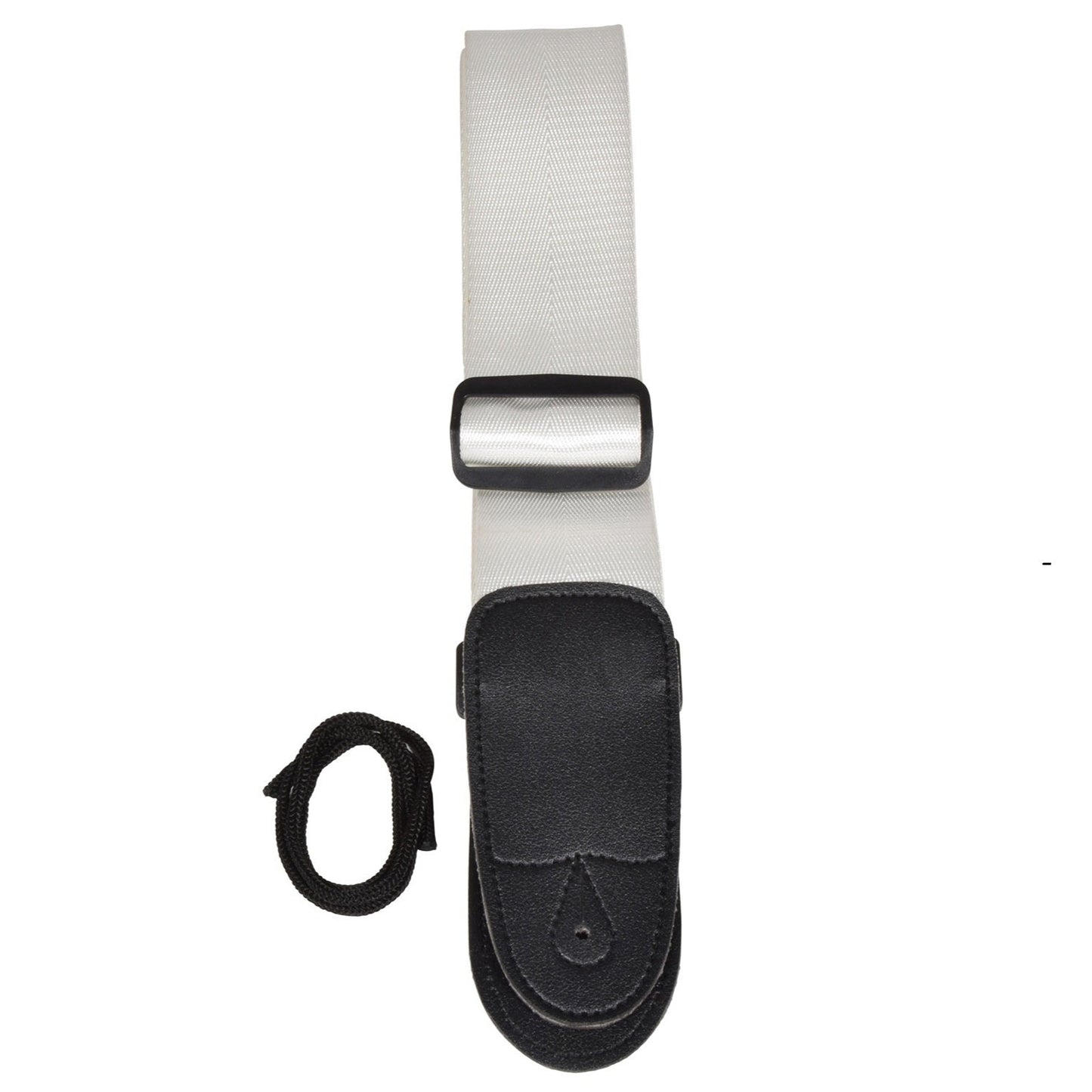 Adjustable Guitar Strap White Webbing
