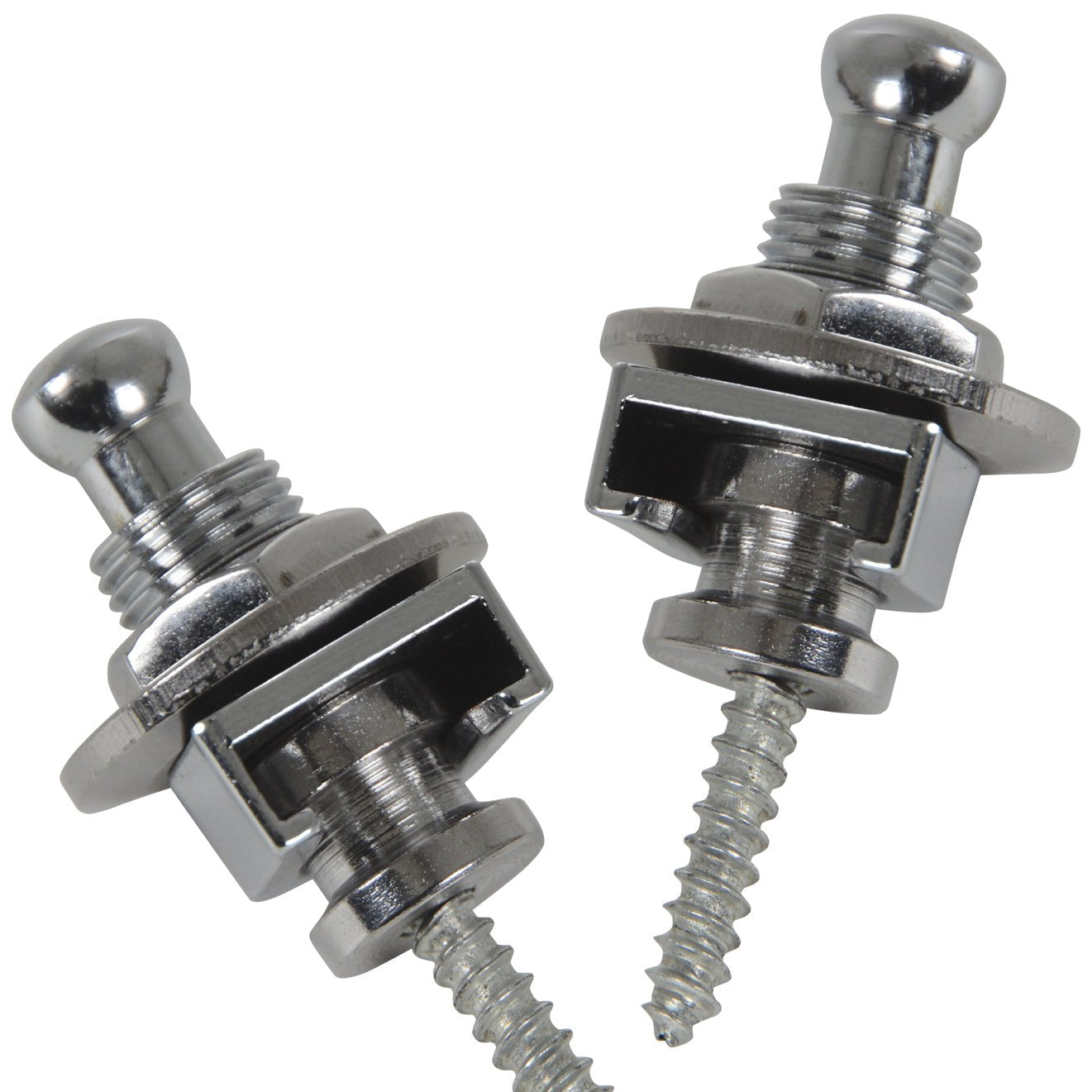 Chord Guitar Strap Lock Pair - Silver