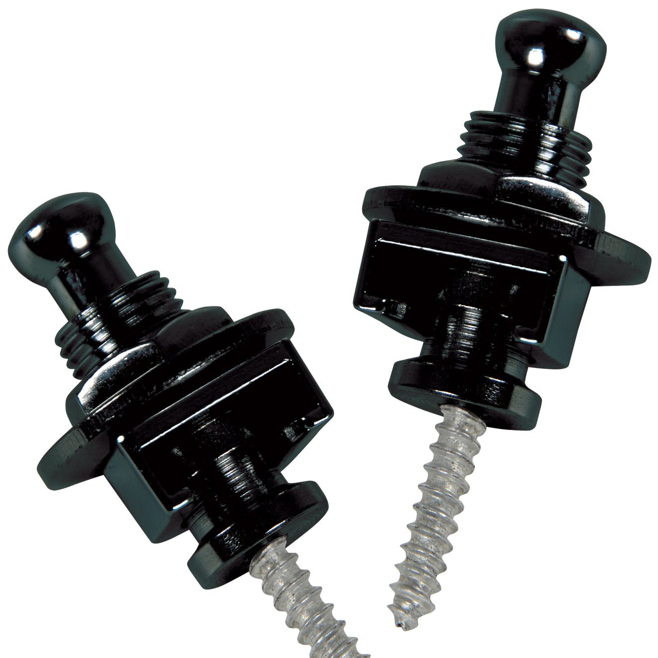 Chord Guitar Strap Lock PAIR Black Locking Mechanism