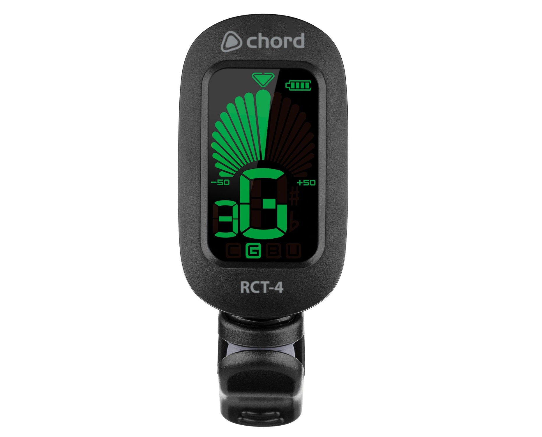 Chord Rechargeable Chromatic Guitar Bass Ukulele Clip-On Tuner RCT-4