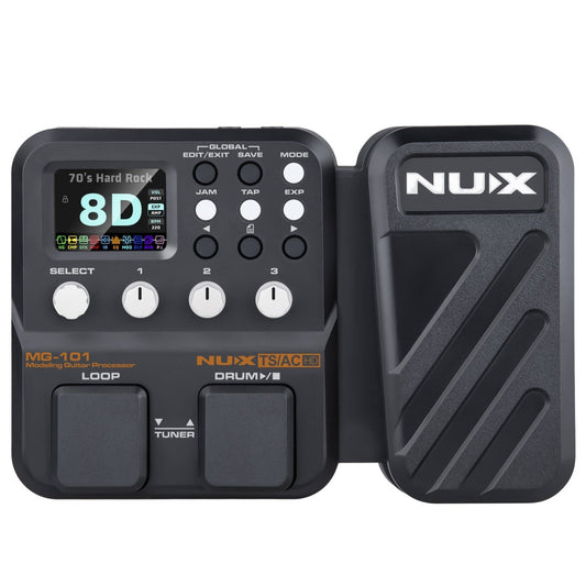 Nu-X MG-101 Multi-Effect Guitar Pedal Drum Machine Looper Processor