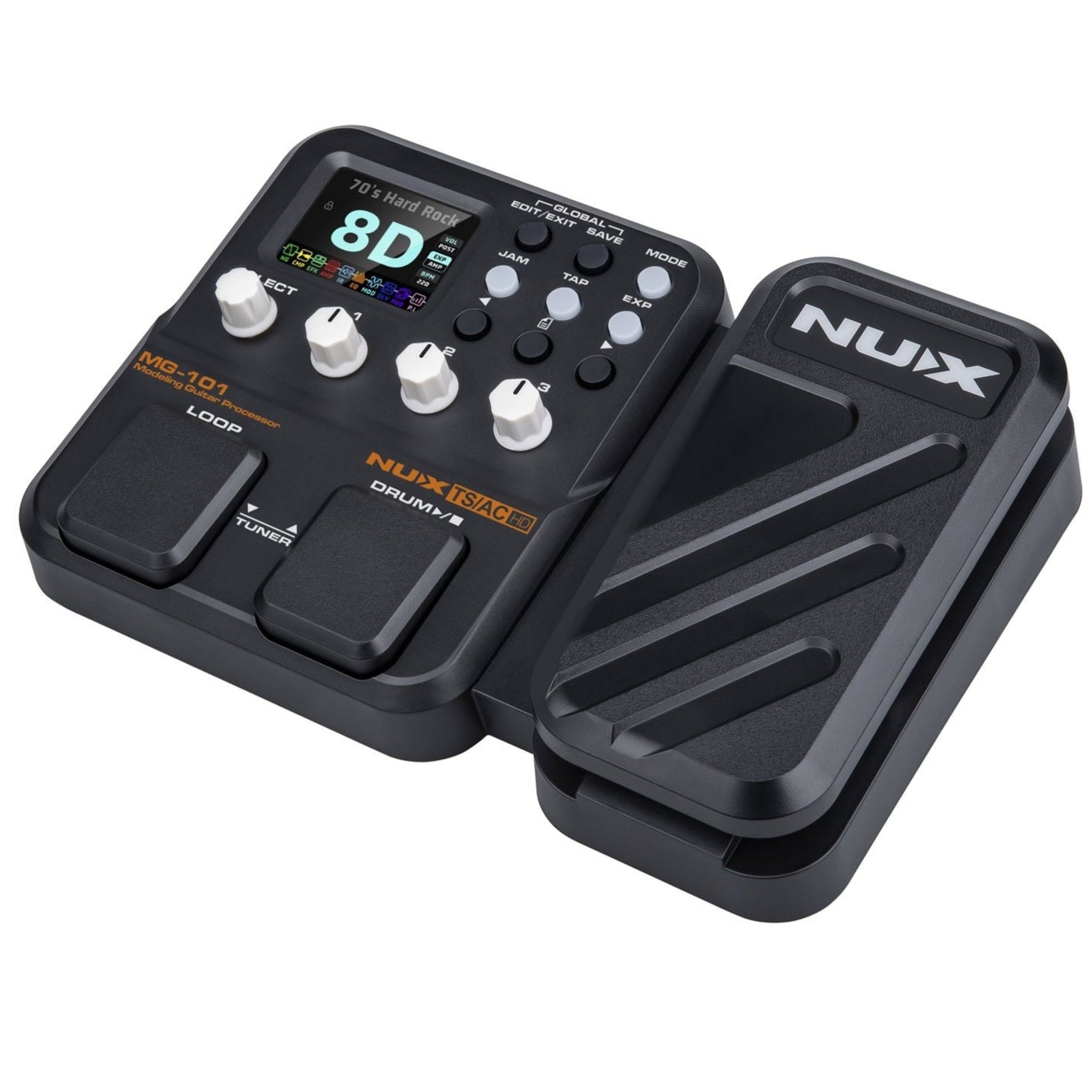 Nu-X MG-101 Multi-Effect Guitar Pedal Drum Machine Looper Processor