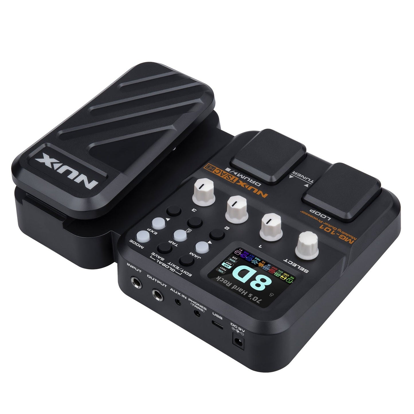 Nu-X MG-101 Multi-Effect Guitar Pedal Drum Machine Looper Processor
