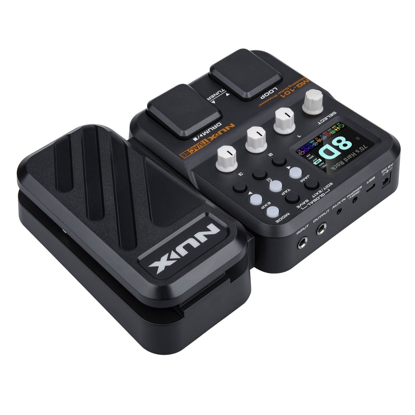 Nu-X MG-101 Multi-Effect Guitar Pedal Drum Machine Looper Processor
