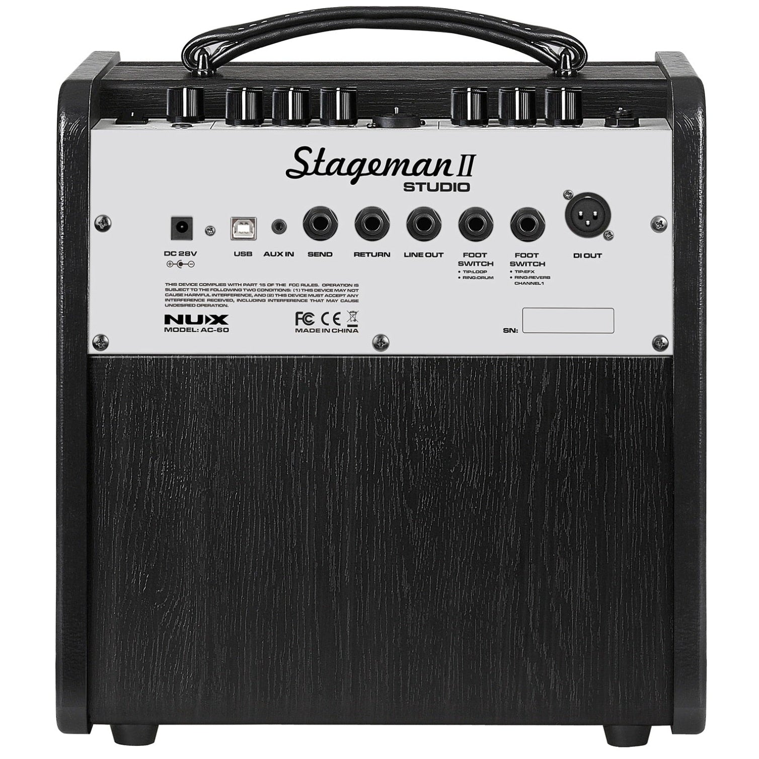 Nu-X Electro Acoustic Guitar & Vocal Amplifier Stageman II AC-60