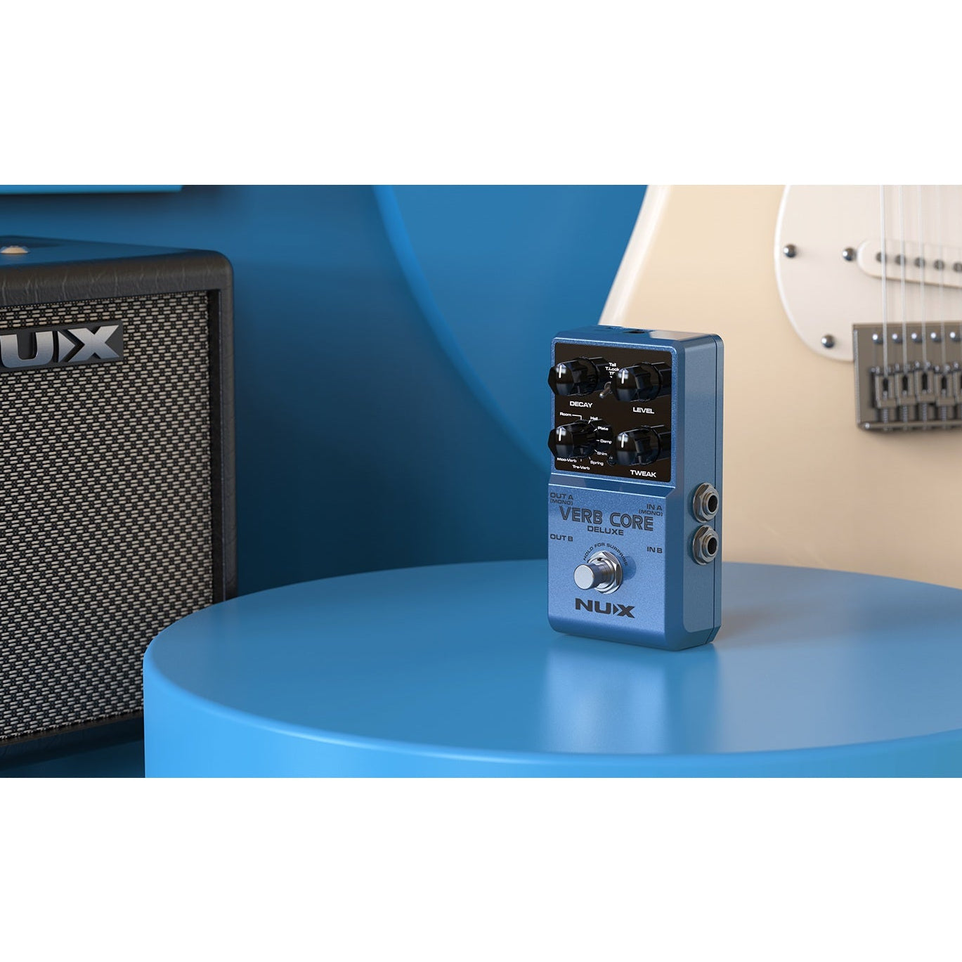 Nu-X Verb Core Deluxe Electric Guitar Reverb Effect Pedal