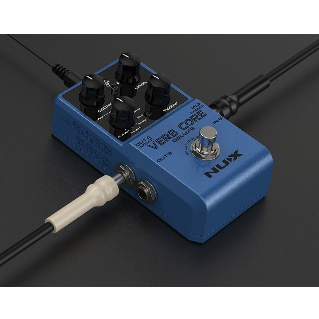 Nu-X Verb Core Deluxe Electric Guitar Reverb Effect Pedal