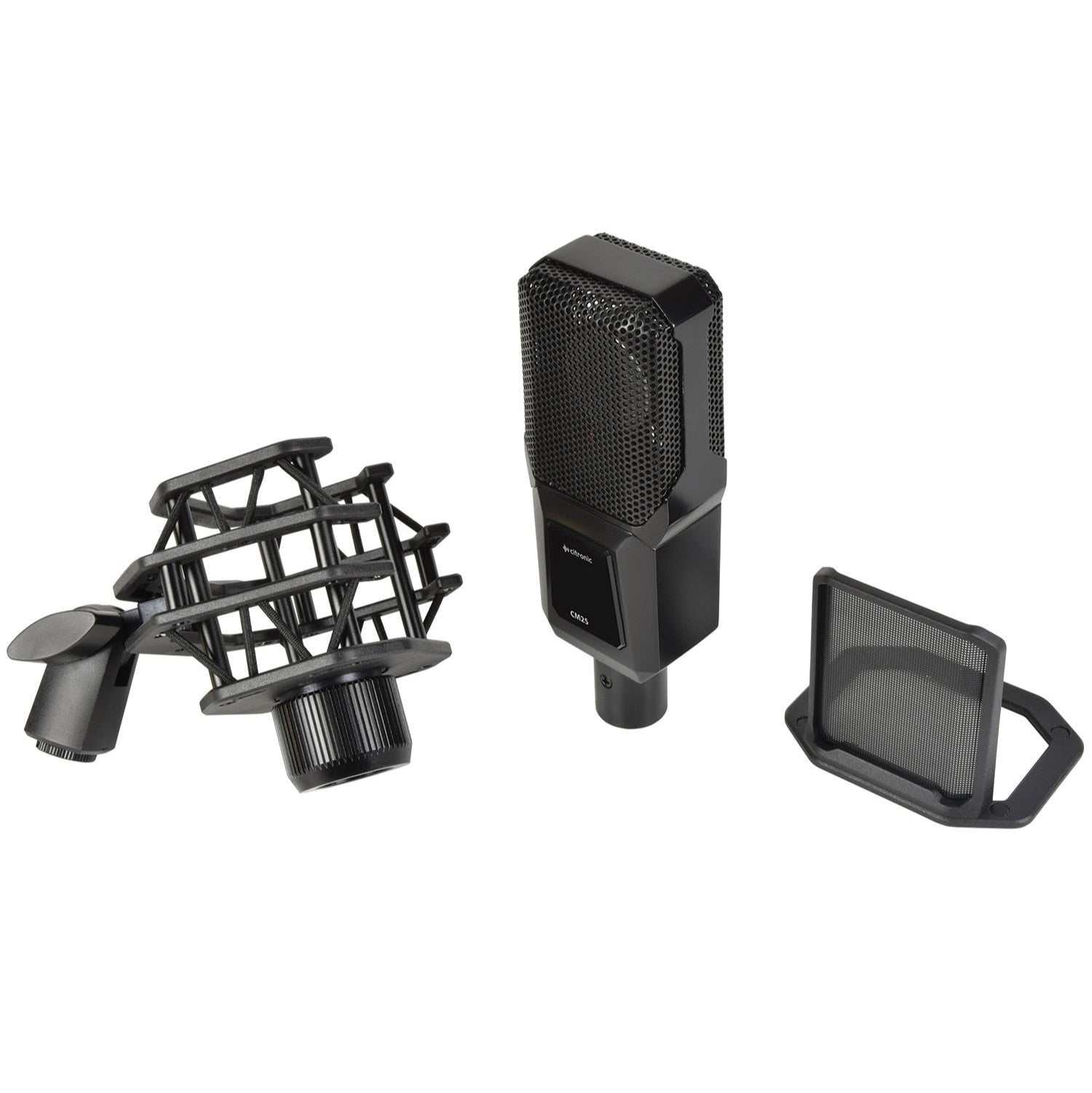 Citronic Condenser Microphone Kit Recording Studio CM25