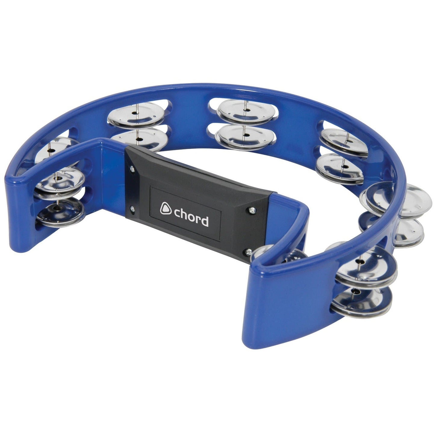 Chord Tambourine BLUE Single D Half Moon Jingles Shaker Percussion Instrument