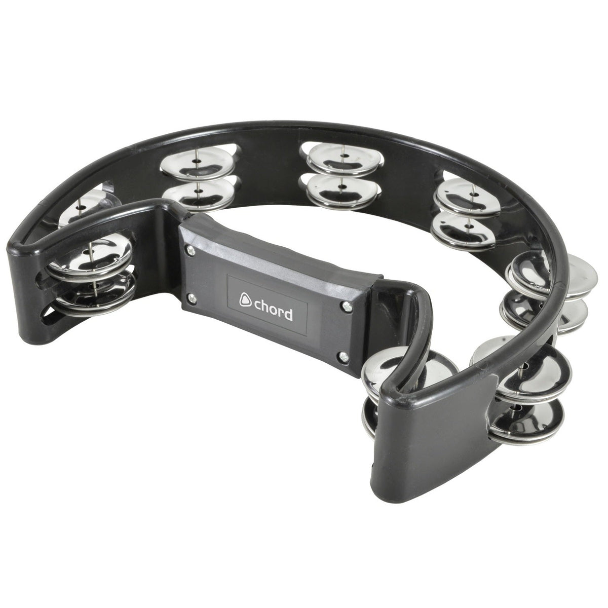 Chord Half Moon Tambourine Shaker Percussion Instrument BLACK