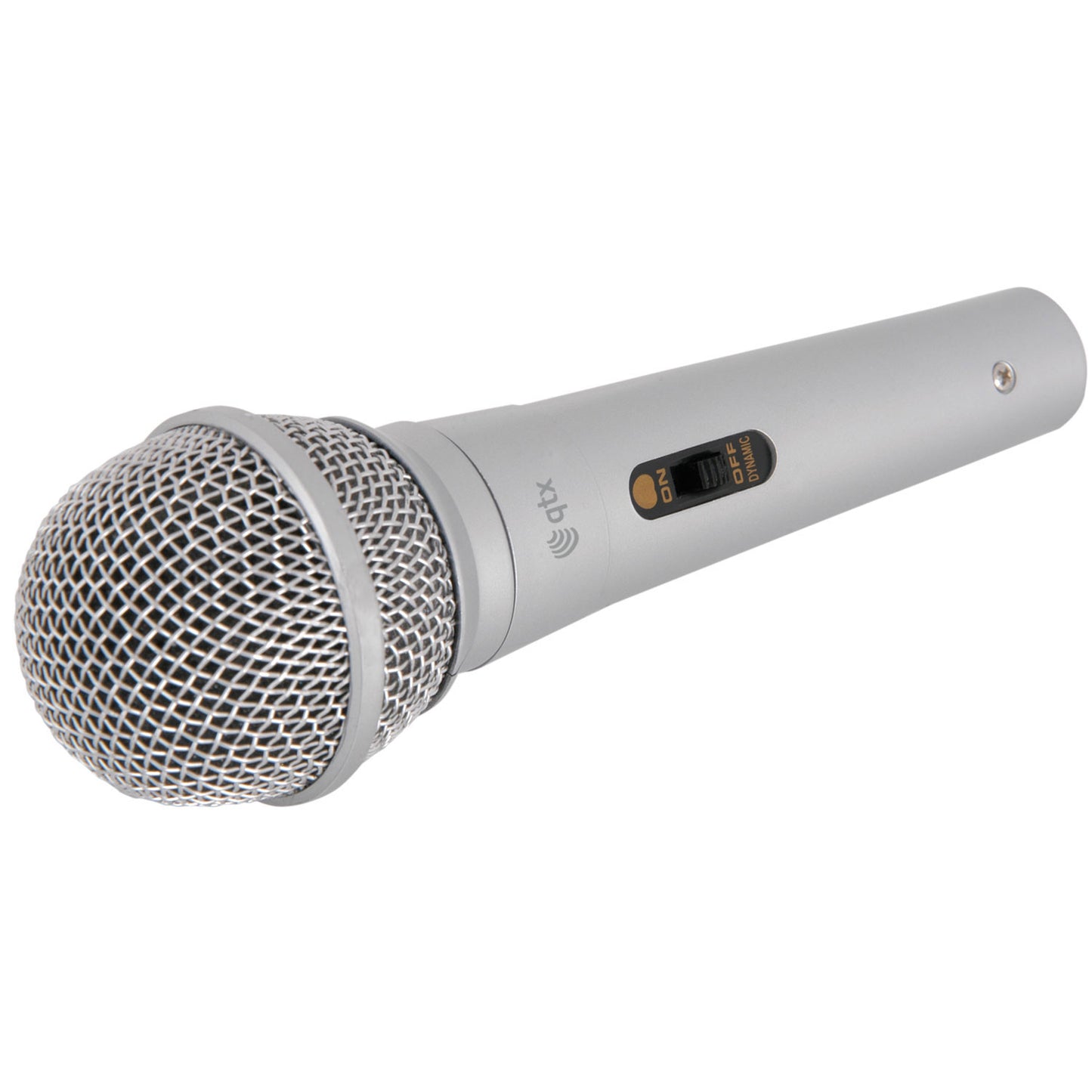 QTX Vocal Microphone & XLR-Jack Cable DM11S Silver