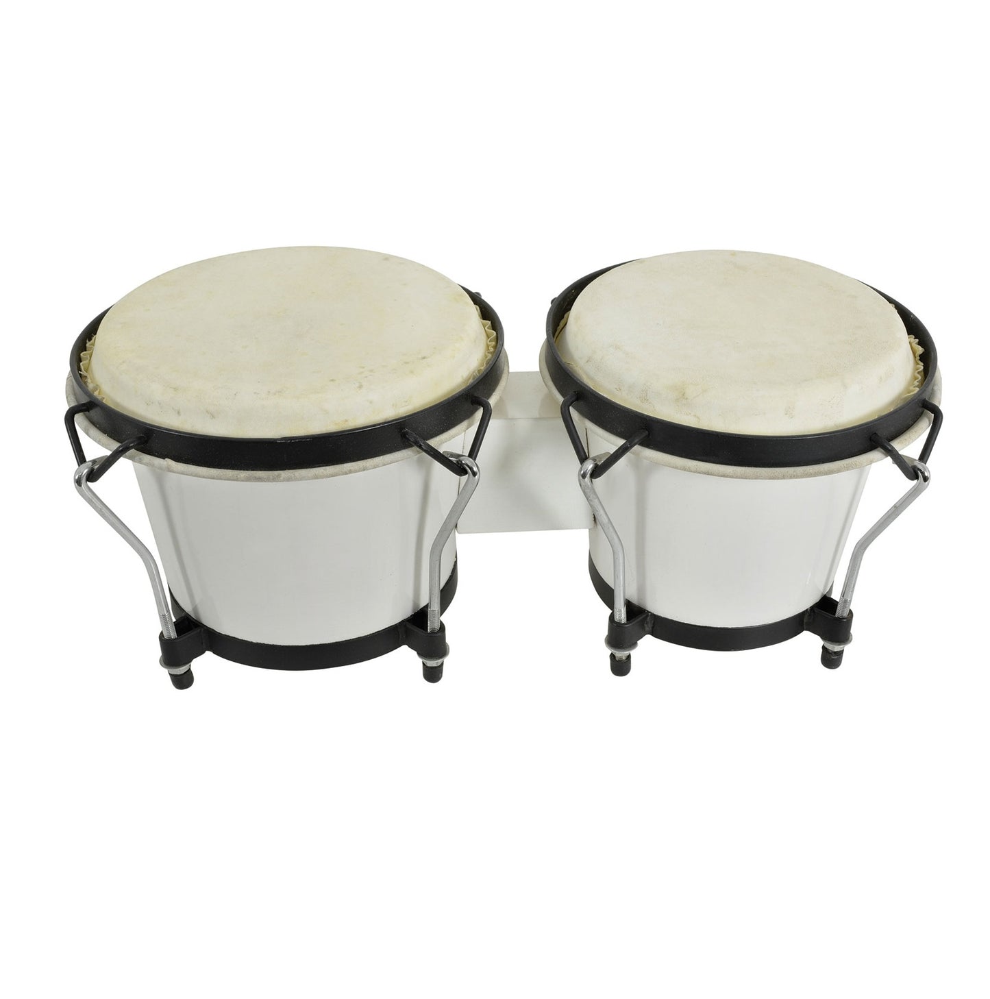 Bongo Drum Set 6.5" + 7.5" with FREE Carry Bag - White