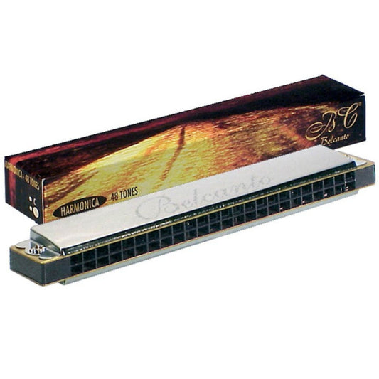 Belcanto Tremolo Harmonica Key C 48 Reeds HRM-48-C