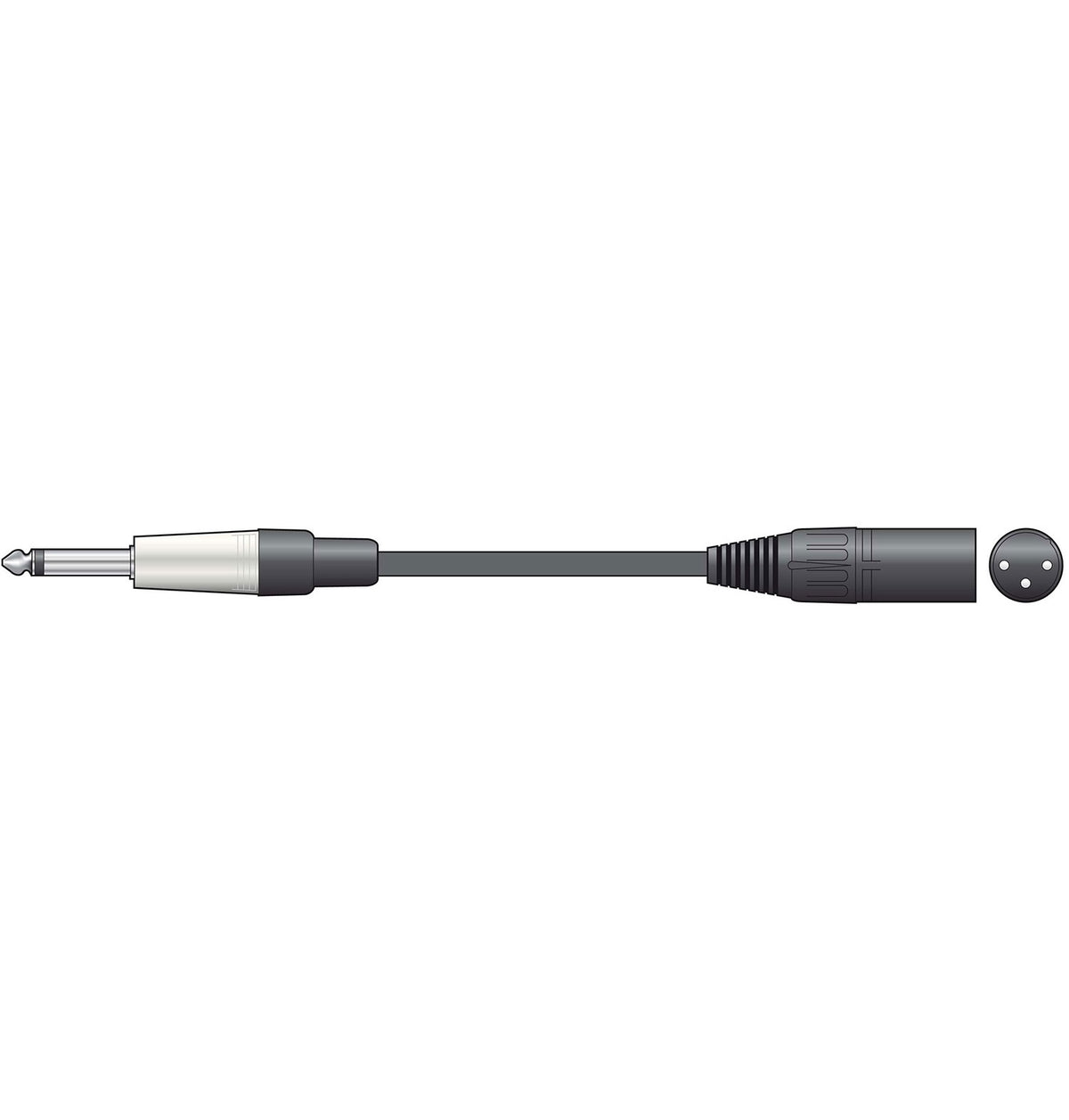 Audio Leads 6.3mm Mono Jack Plug - XLR Male 3m