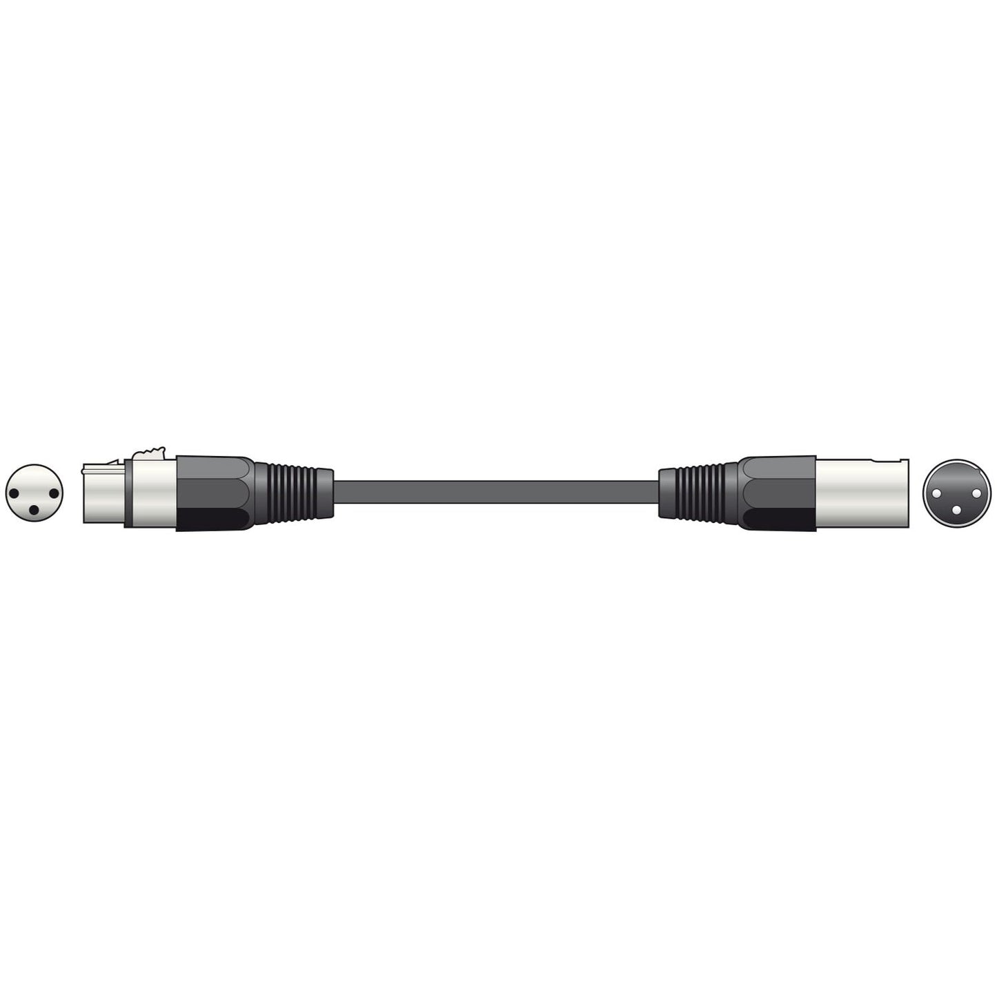 Balanced Microphone Lead XLR Female - XLR Male 3 m