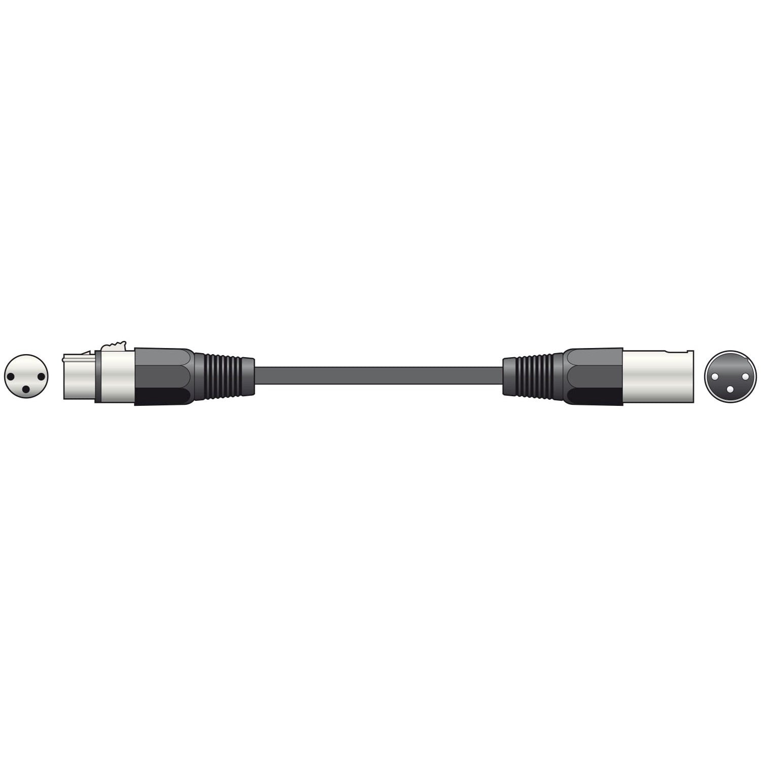 Balanced Microphone Lead XLR Female - XLR Male 3 m