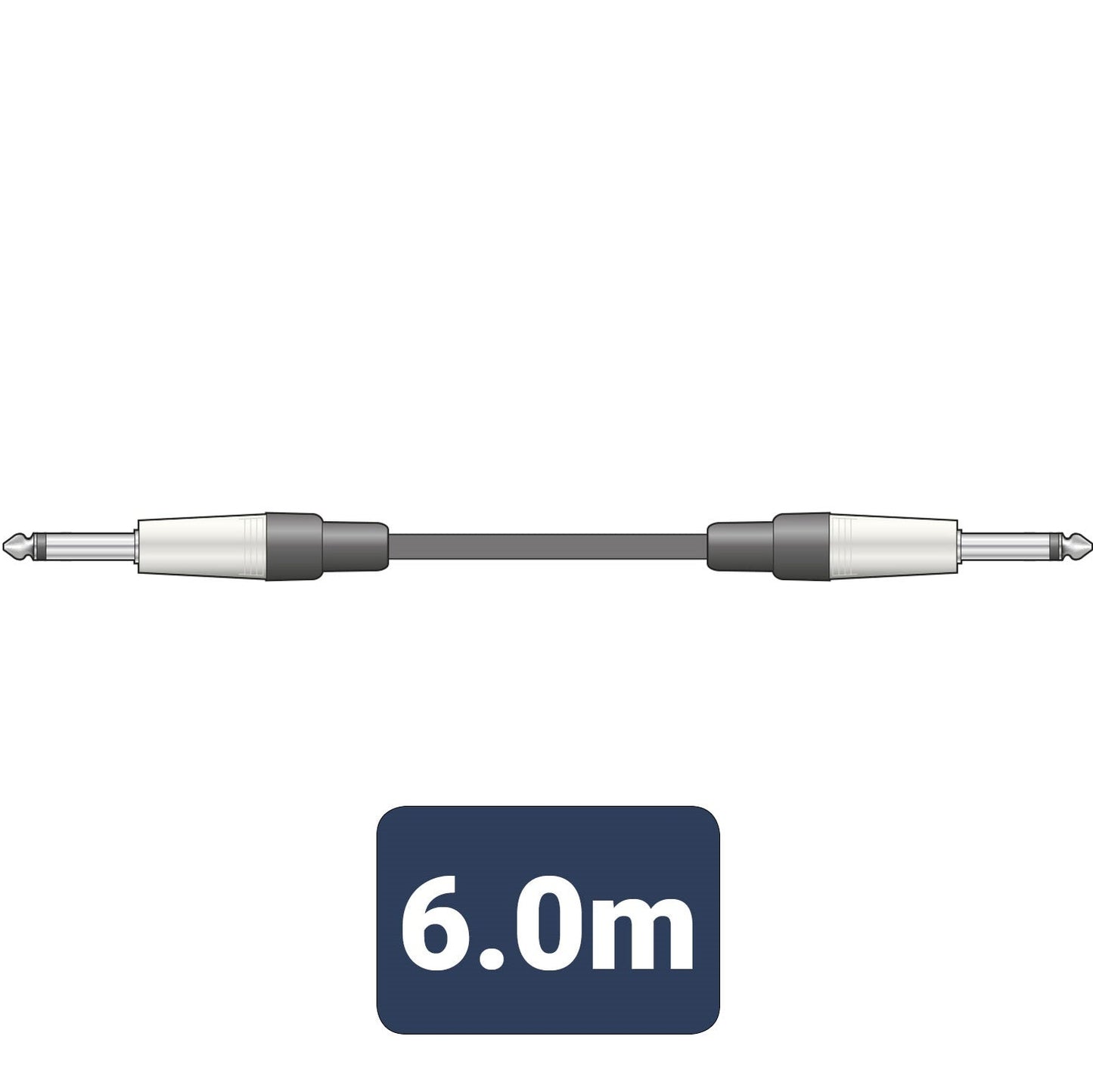 Guitar Lead 6 m-6.3mm Mono Jack Plug to Mono Jack Plug Cable