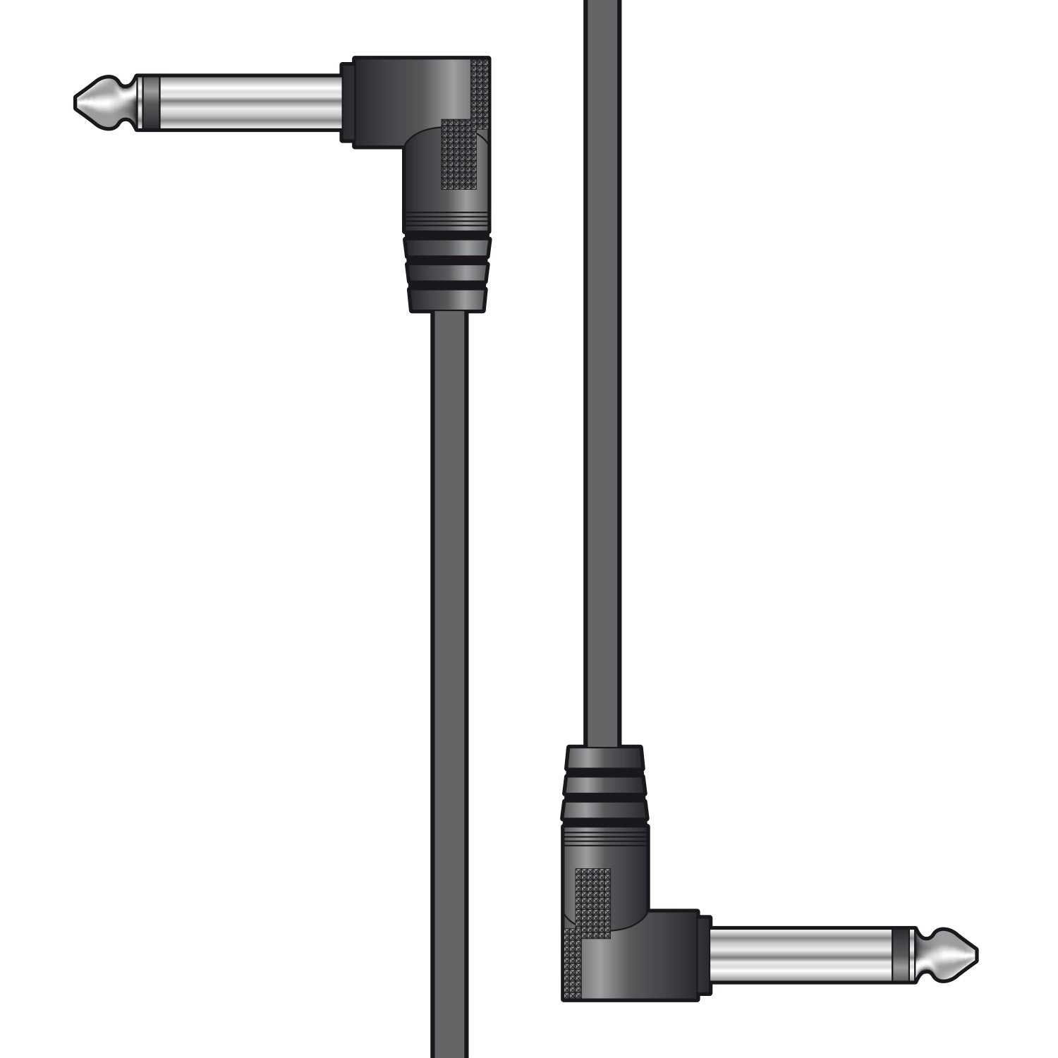 Patch Cable Set 6.3mm Mono Jack Plug - 6.3mm Mono Jack Plug 1 m 6 PACK