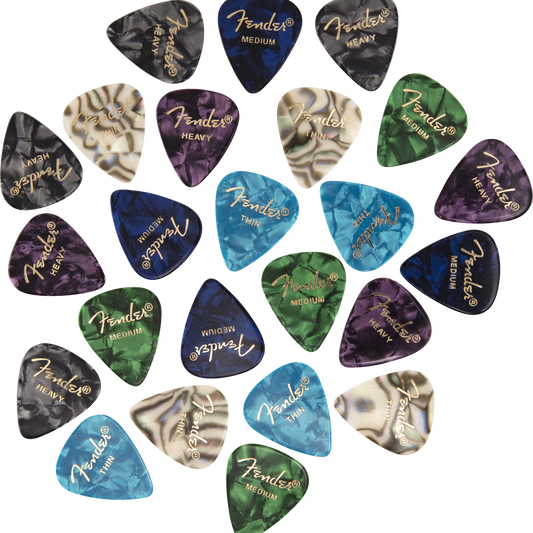 Fender 351 Shape Premium Celluloid Guitar Plectrums 24 Pack