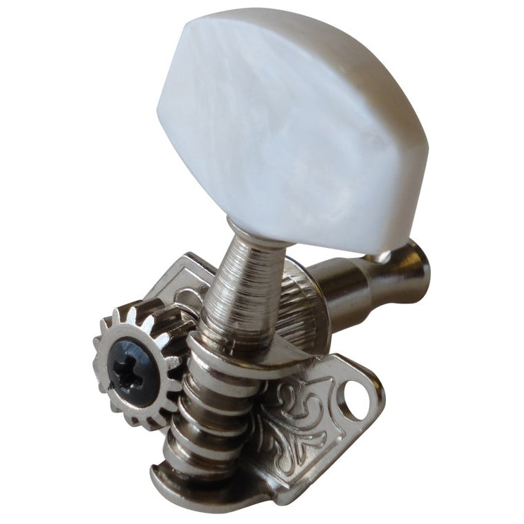 Traditional Electric Guitar Machine Head Set Open Gear 3L+3R Chrome