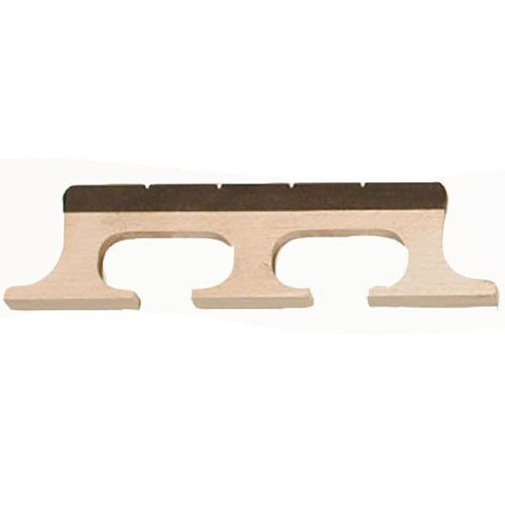 Banjo Bridge 4 String 3/4" 3 Leg Maple With Ebony Insert
