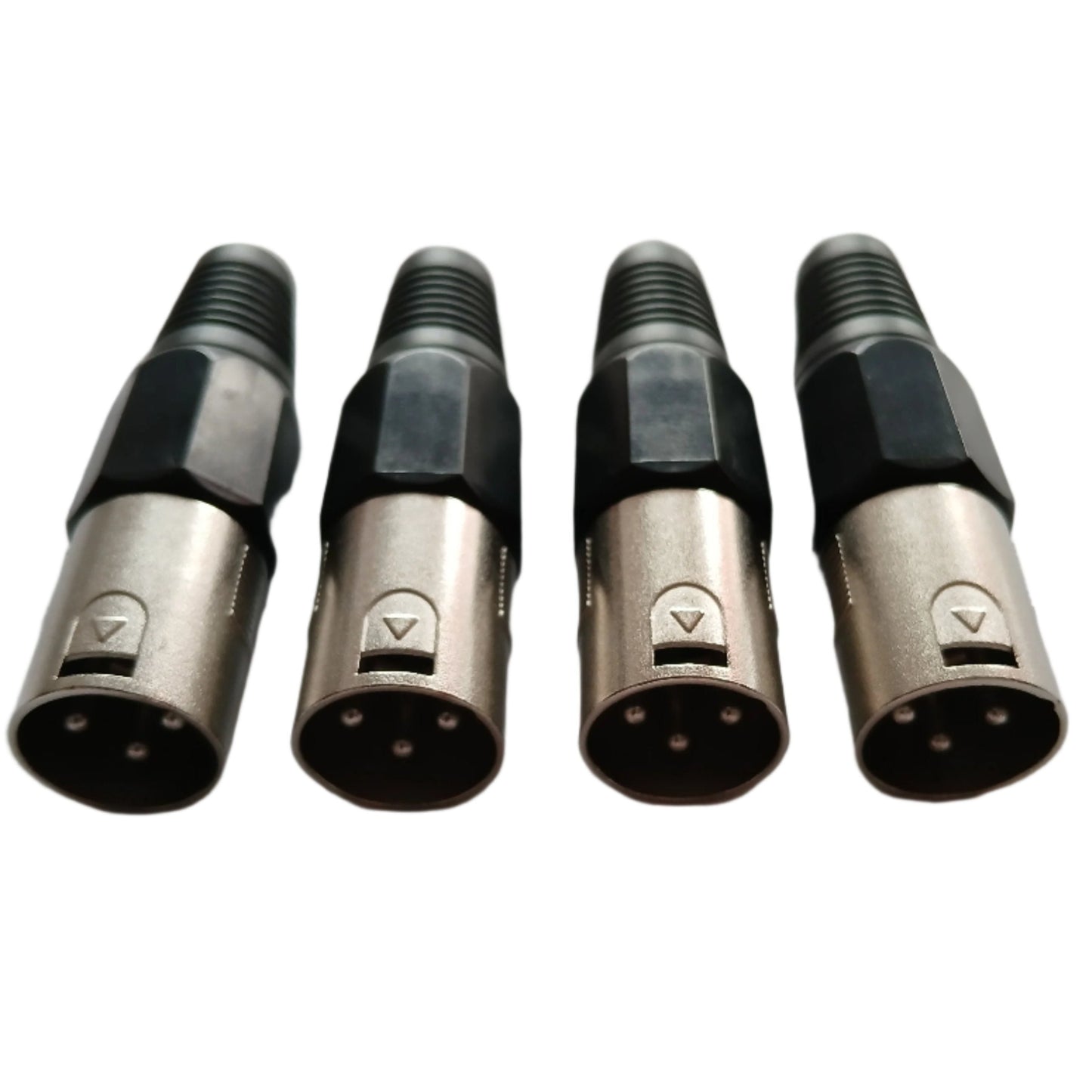 XLR 3-pin Male Plug Connector 4 Bundle Microphone Balanced Line Cables