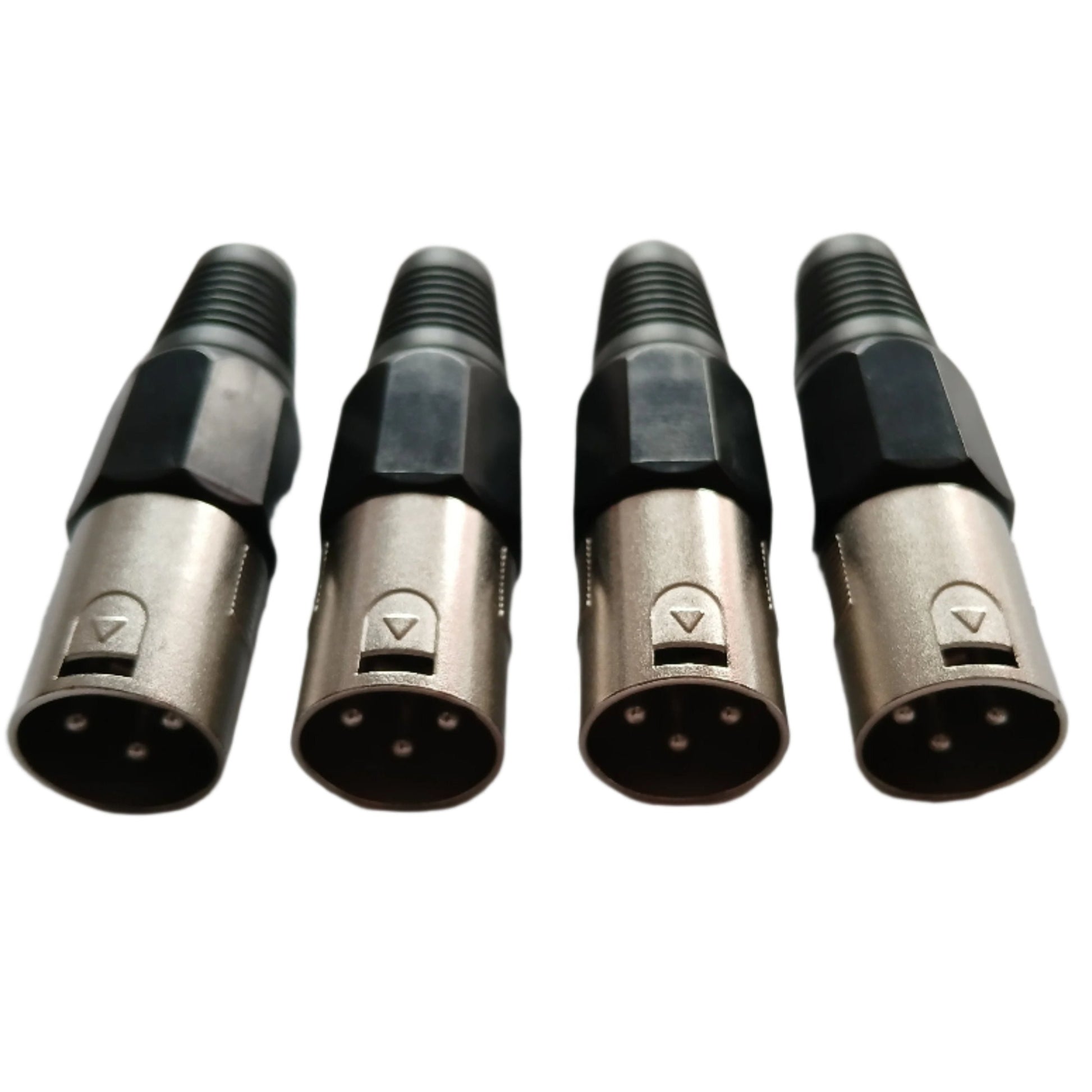 XLR 3-pin Male Plug Connector 4 Bundle Microphone Balanced Line Cables