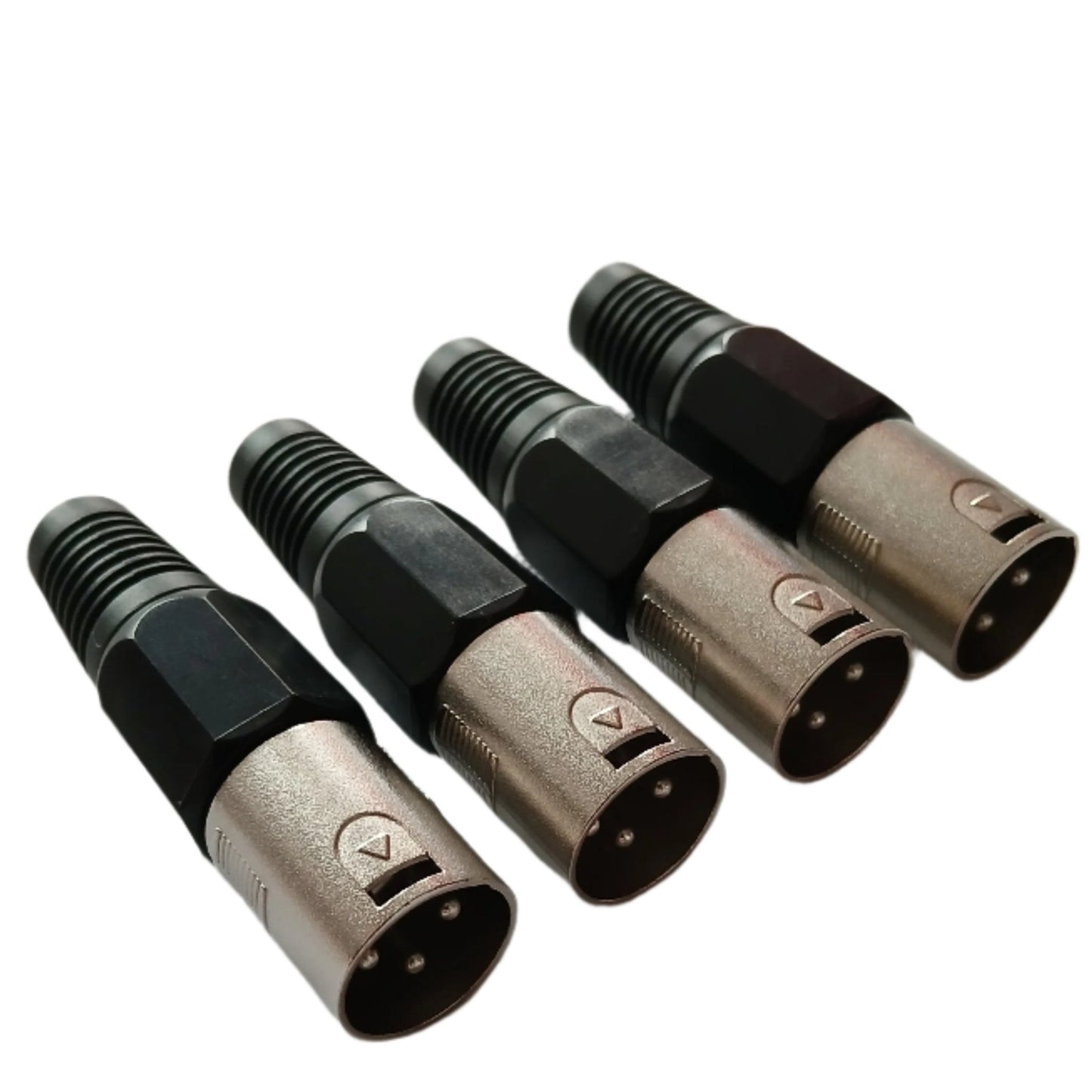 XLR 3-pin Male Plug Connector 4 Bundle Microphone Balanced Line Cables