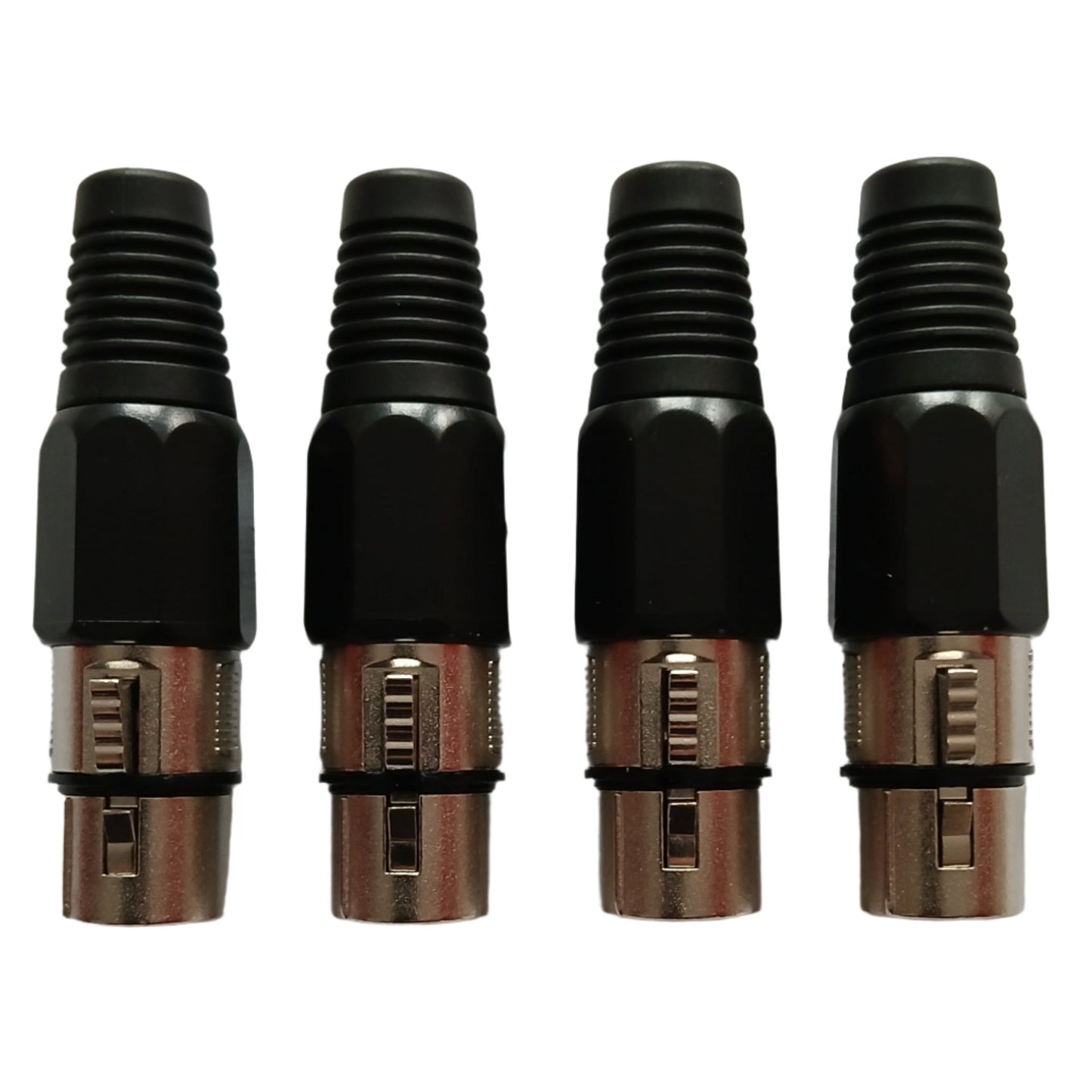 XLR 3-pin Female Socket Connector 4 Set For Microphone Balanced Line Cables