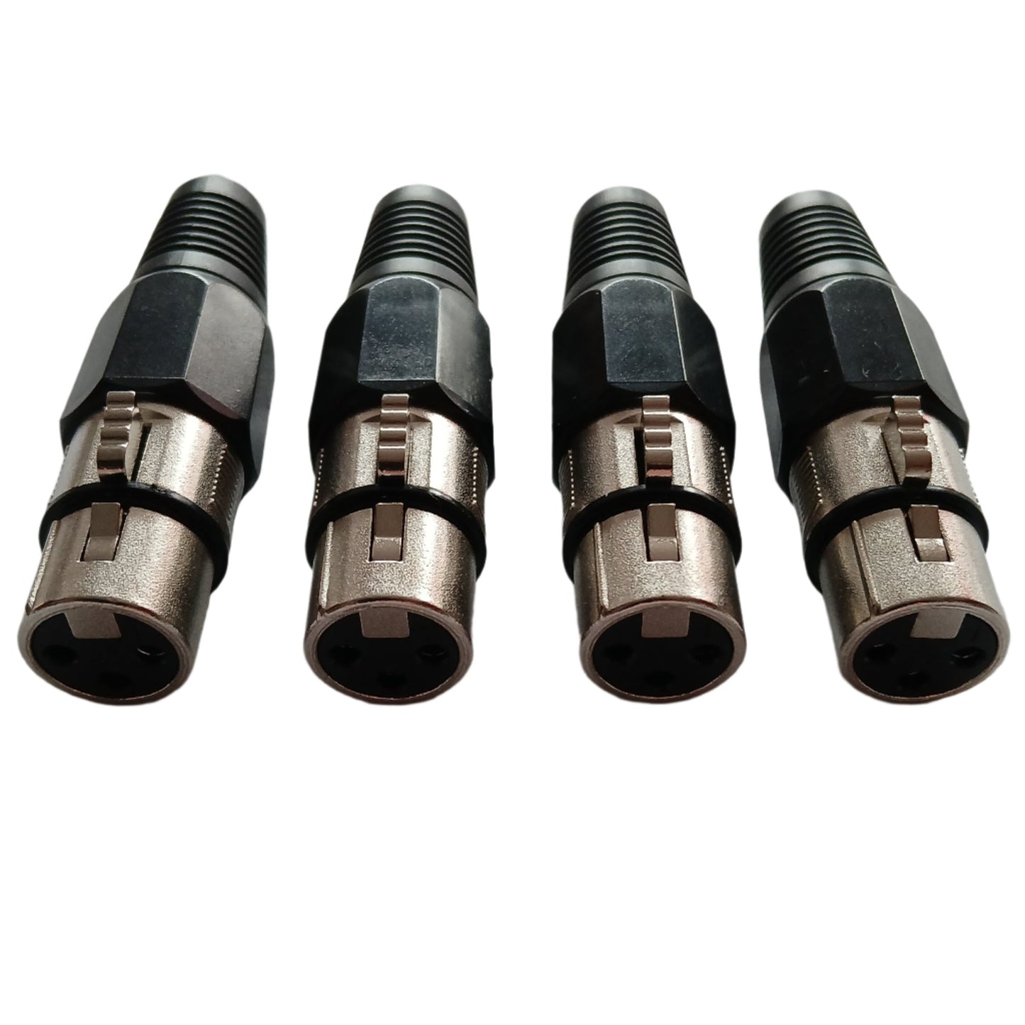 XLR 3-pin Female Socket Connector 4 Set For Microphone Balanced Line Cables