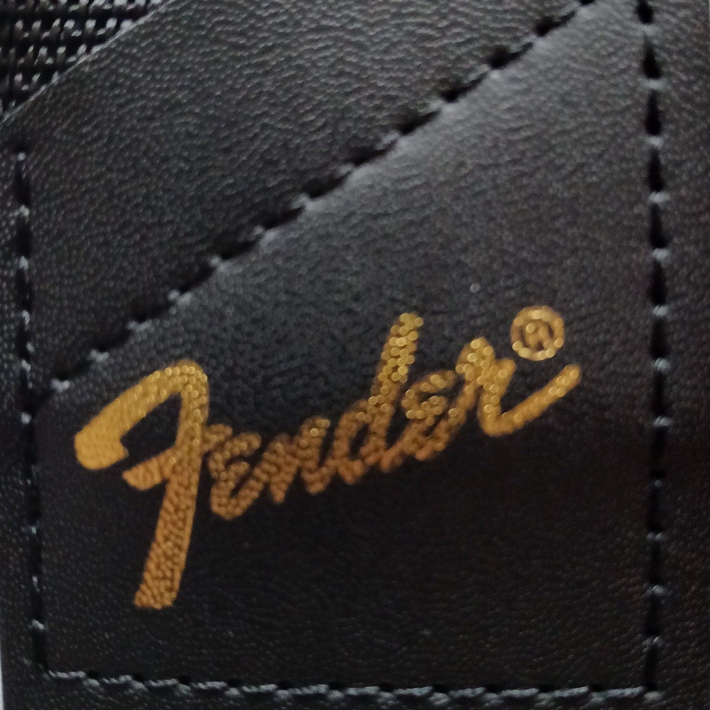 Fender Guitar Strap 2" With Pick Holder GOLD Logo Adjustable Length.