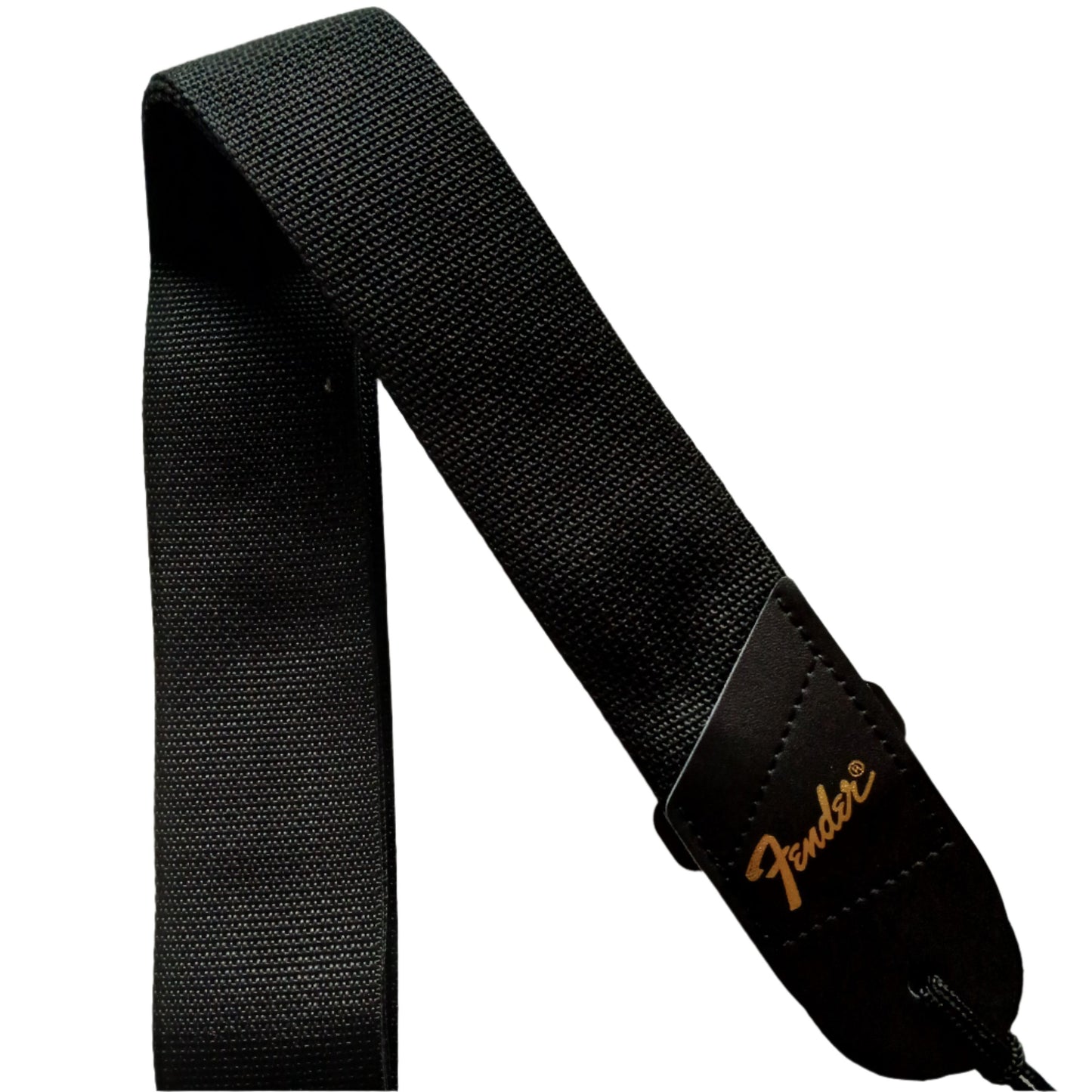 Fender Guitar Strap 2" With Pick Holder GOLD Logo Adjustable Length.