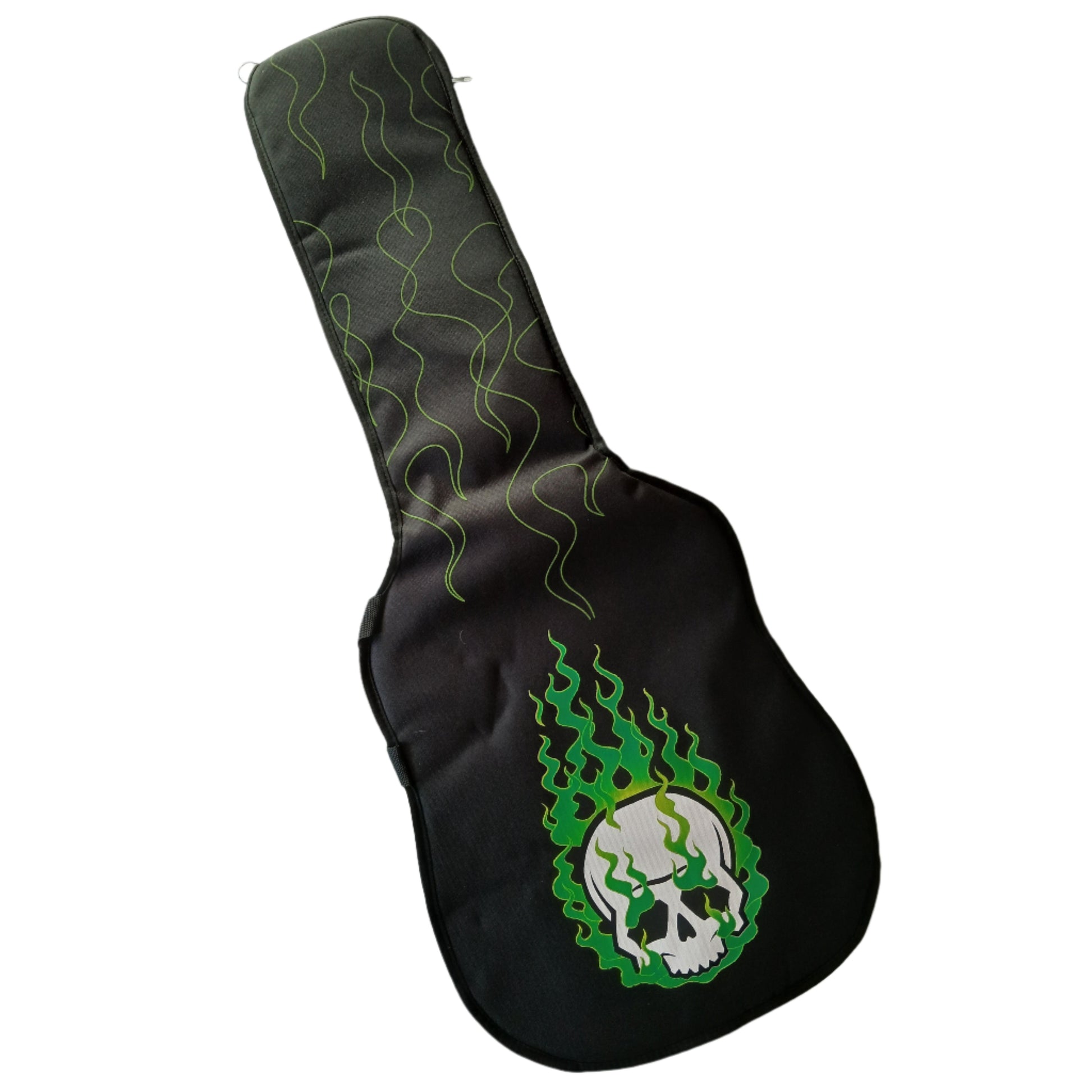 Electric Guitar Gig Bag Skull & Flames Radioactive Death Motif