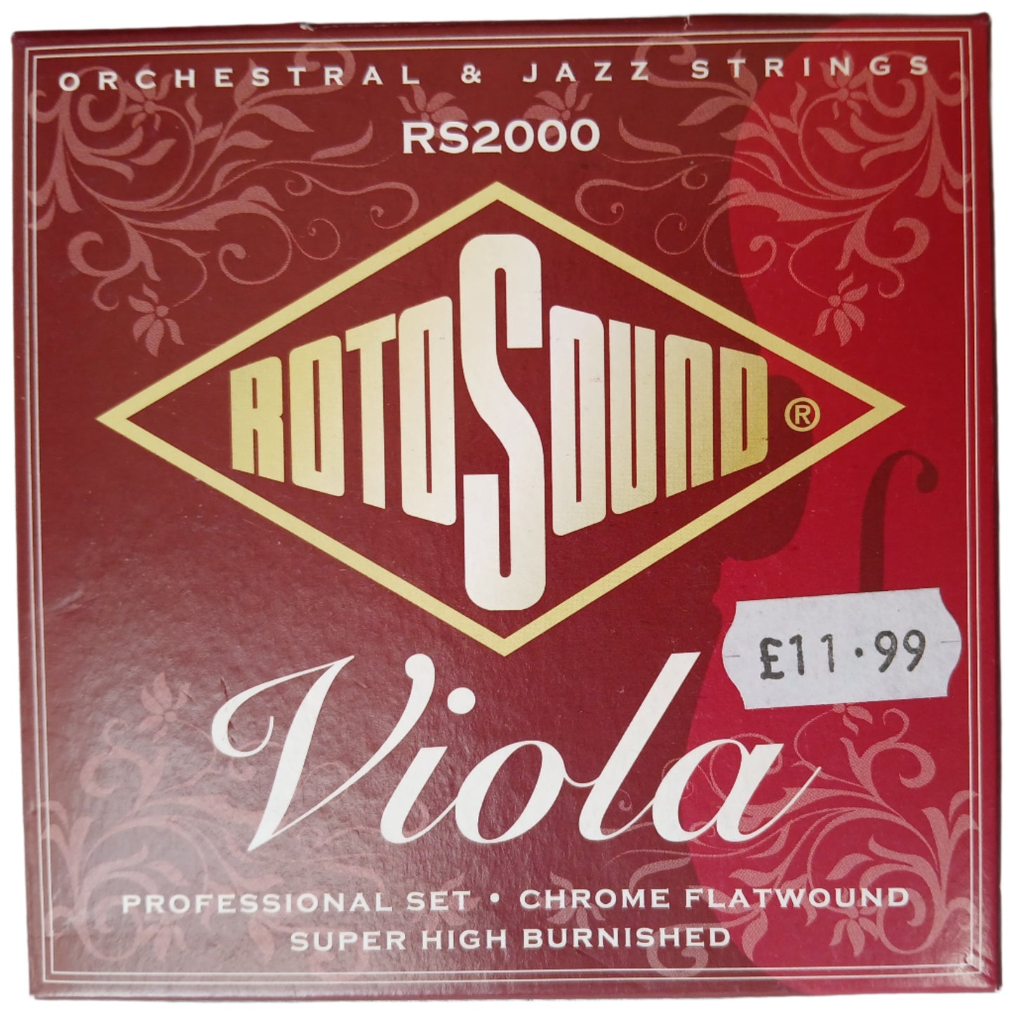 Rotosound Viola Strings Flatwound Chrome Professional Set - RS2000 CLEARANCE